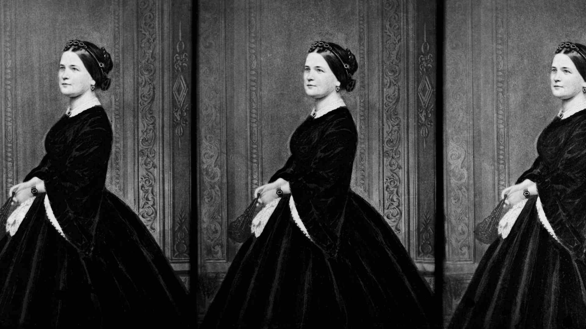 First Lady Mary Todd Lincoln, wife of Abraham Lincoln.