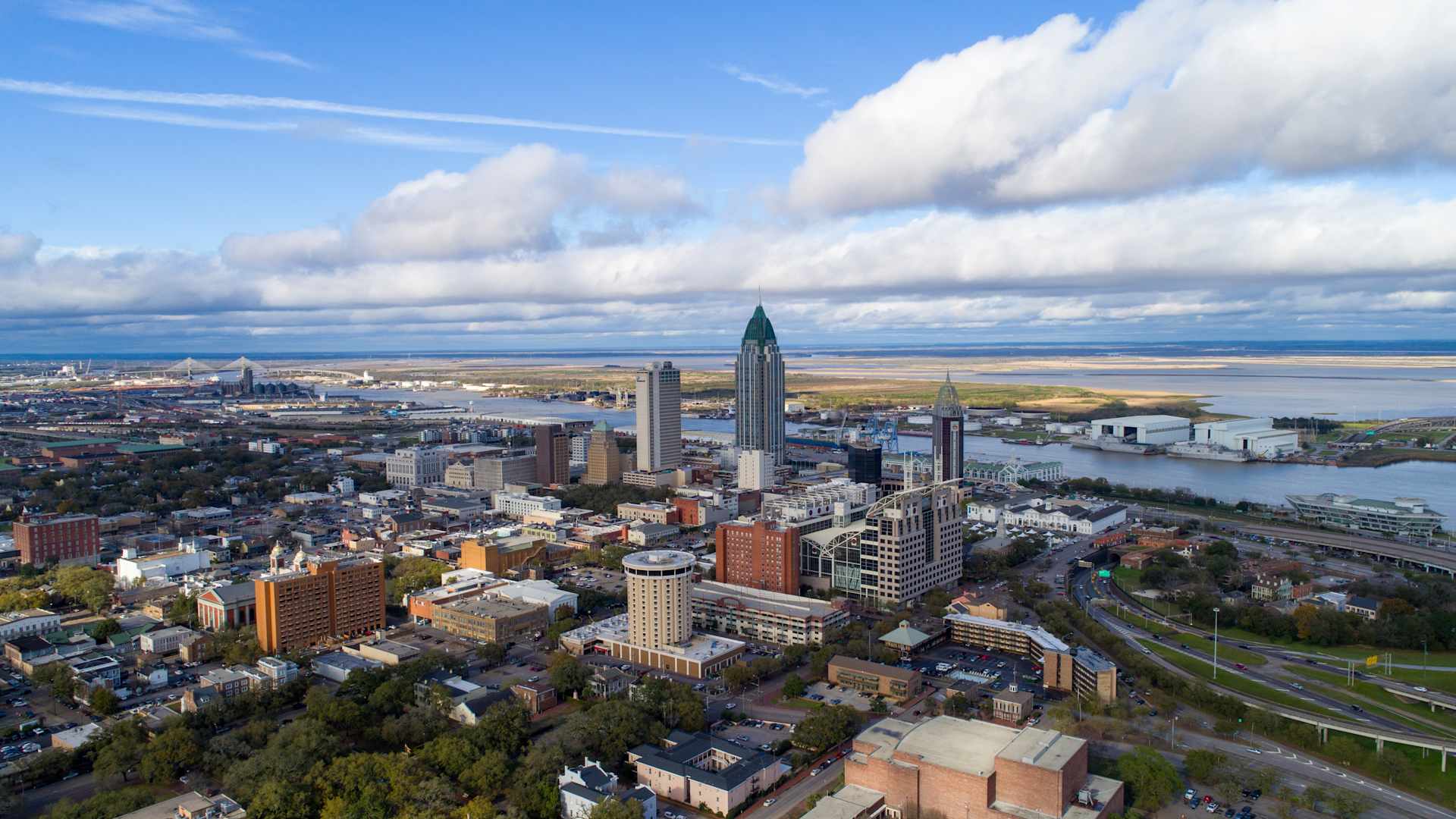 Downtown Mobile, Alabama - stock photo