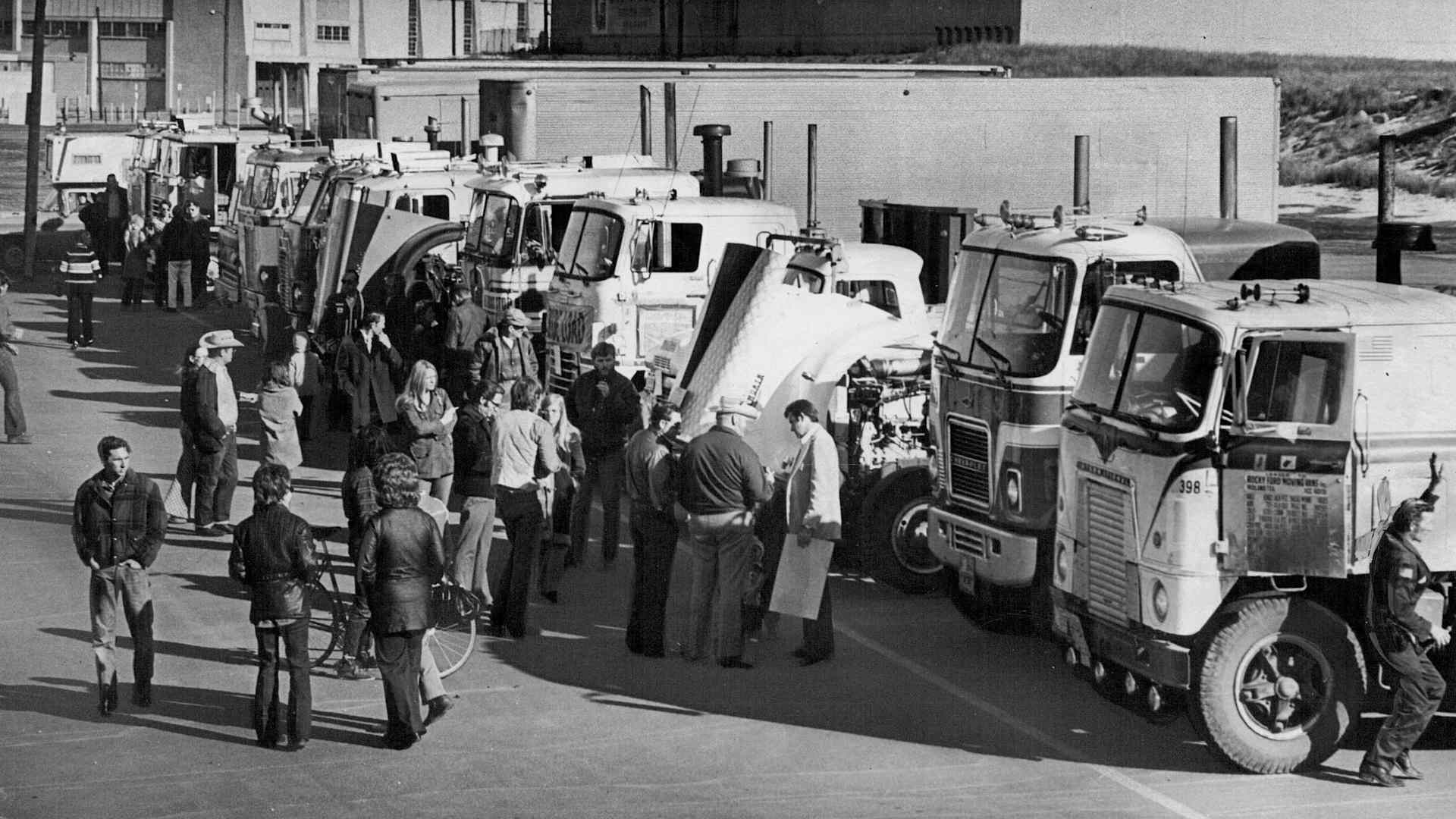 Truckers on strike
