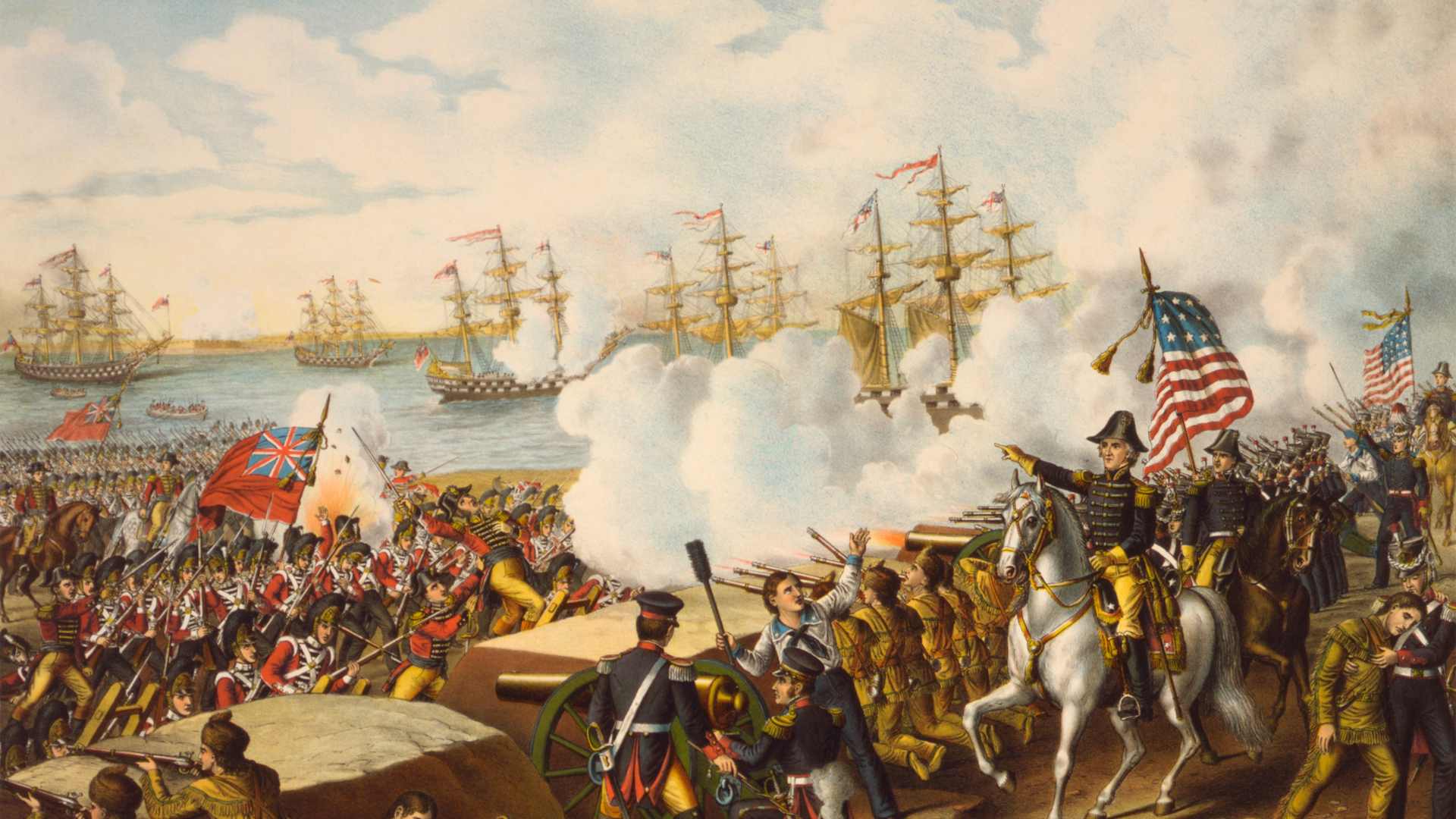 The Battle Of New Orleans, January 8, 1815. Final Battle Of The War Of 1812, Resulting In Victory For The American Forces Against The British. After A 19Th Century Work. (Photo by: Universal History Archive/Universal Images Group via Getty Images)