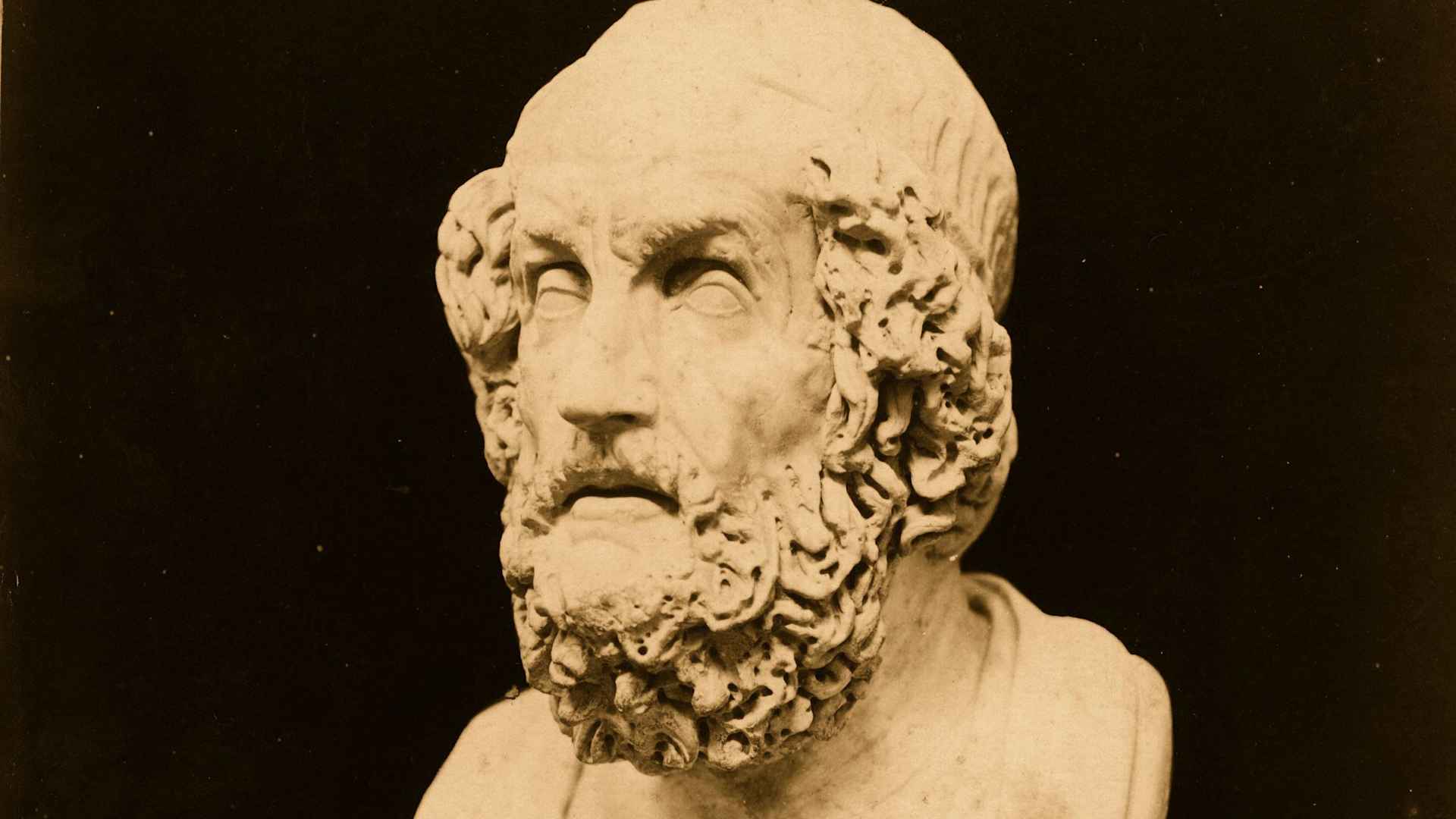 Homer, the Greek epic poet who is credited with the 'Iliad' and the 'Odyssey', circa 850 BC.