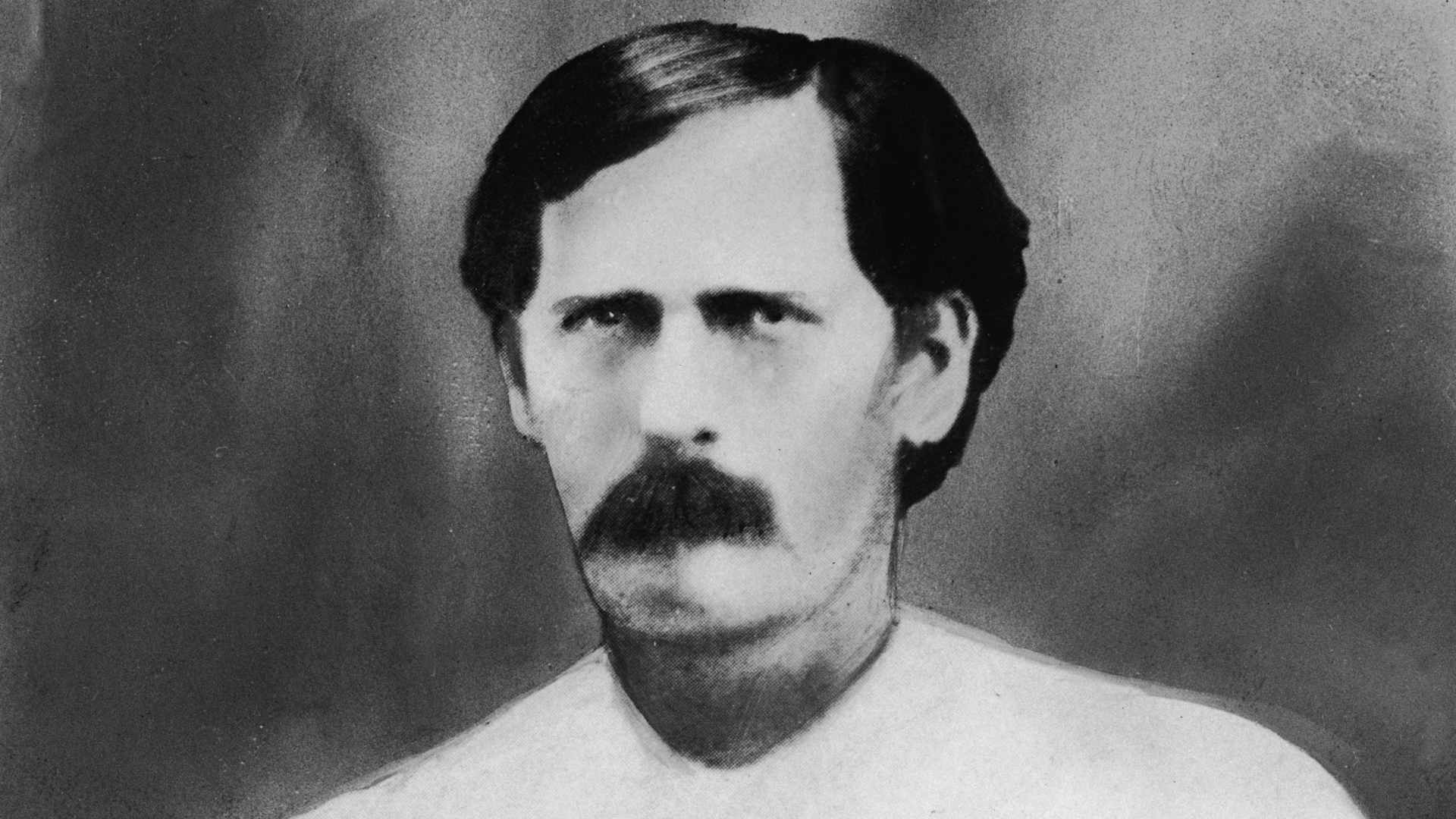 American lawman and gun fighter Wyatt Earp (1848 - 1929), circa 1873.