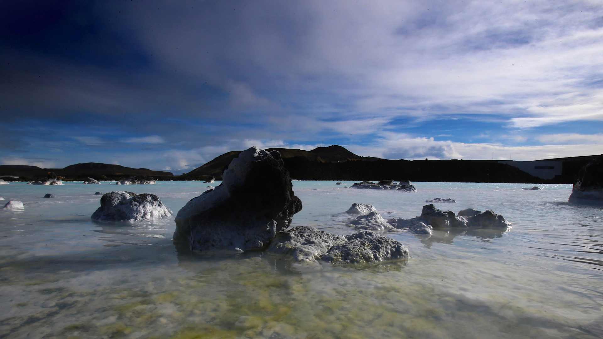 Clouds hover above the surrounding geothermal waters at the Blue Lagoon close to the Icelandic capital on April 7, 2014 in Reykjavik, Iceland.