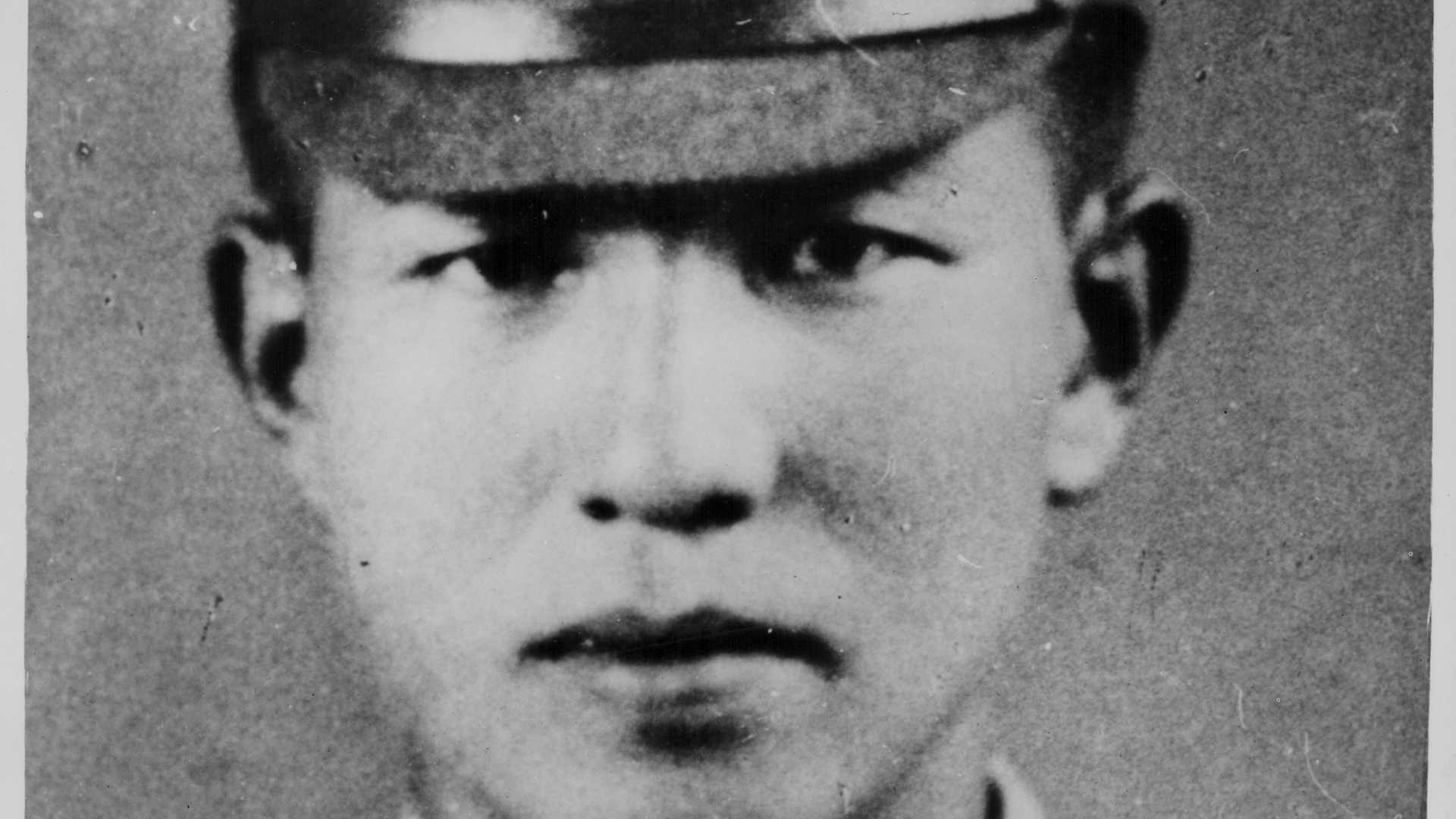 Portrait of Lieutenant Hiroo Onoda taken prior to the end of World War Two, one of two Japanese soldiers hiding out in the jungle following the end of the war, Philippines, circa 1944.