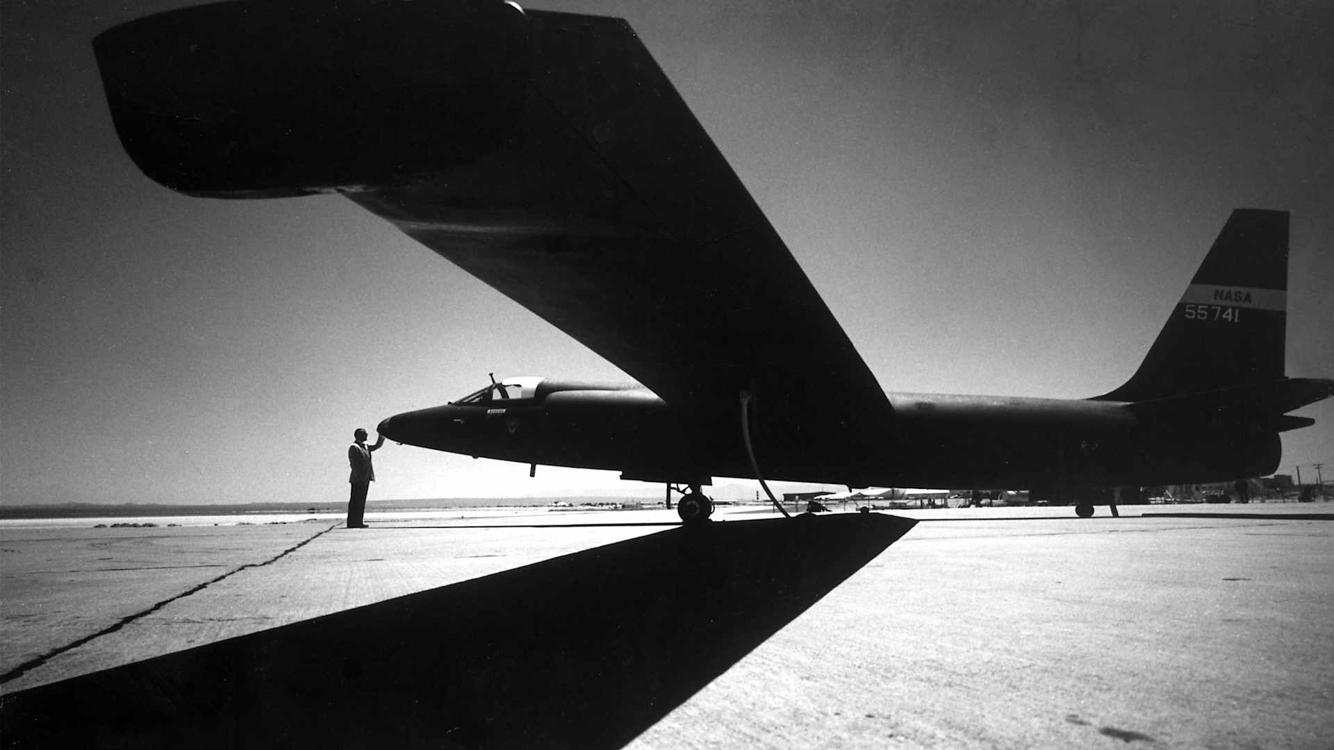 U2 spy plane like the one Francis Powers was piloting when shot down over Russia; at Edwards Air Force Base.