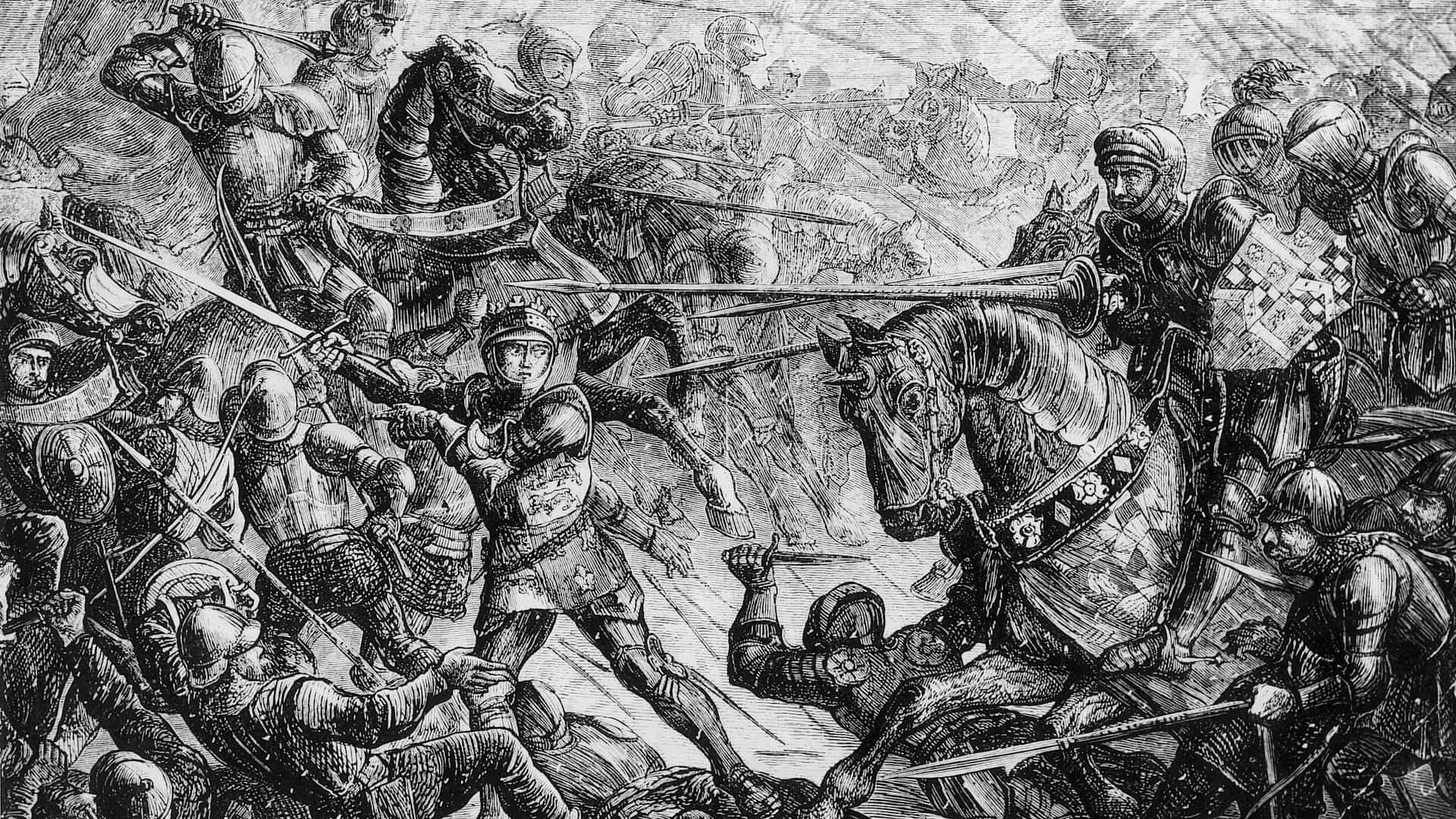 The Battle of Towton during the War of the Roses, 1461.