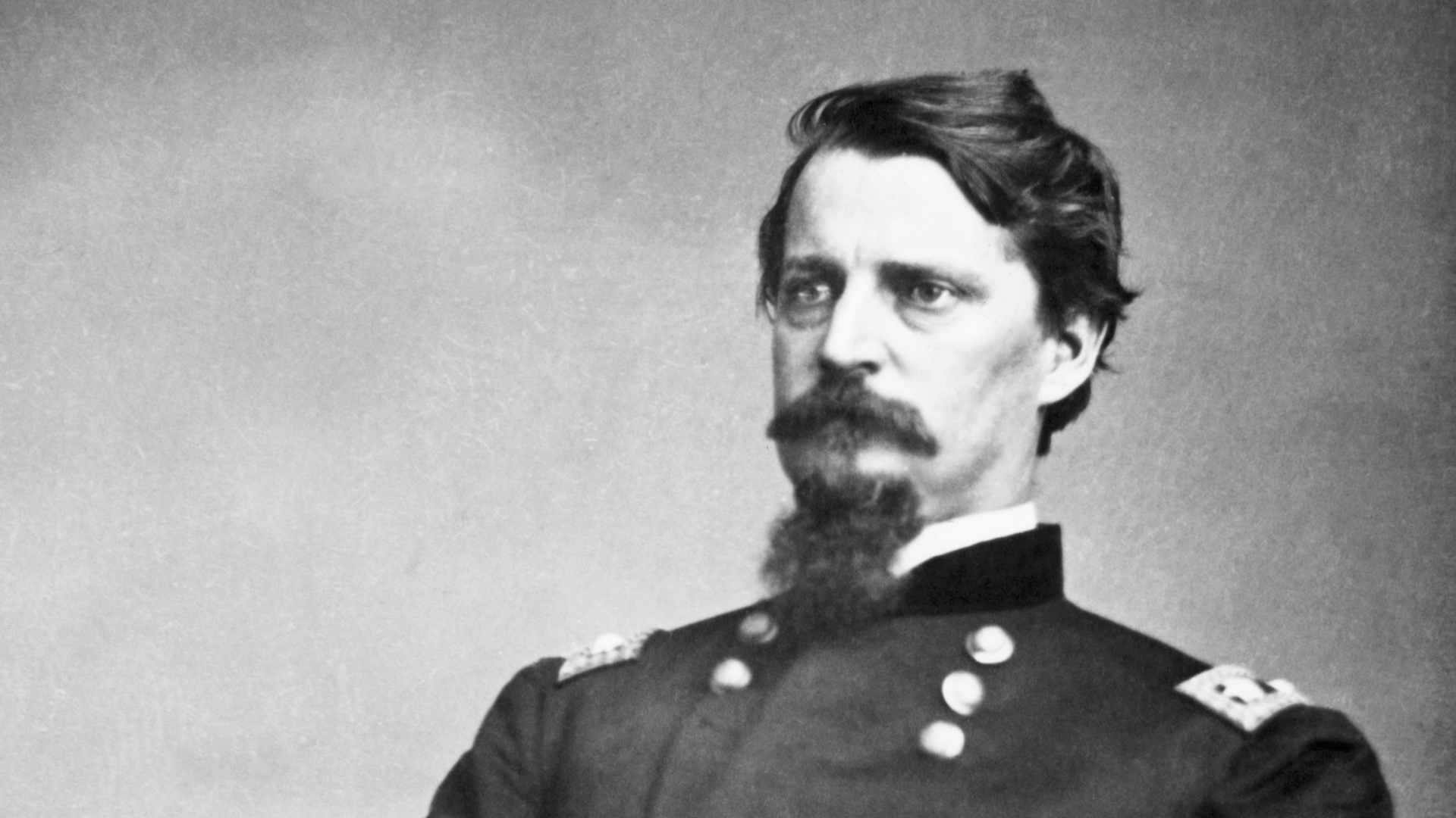 Portrait of American military officer and political leader Winfield Scott Hancock (1824-1886). Photograph by Matthew Brady.