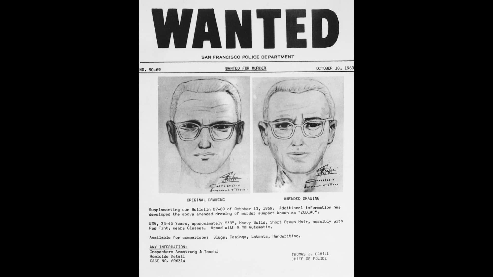 San Francisco police circulated this composite of the Bay Area's Zodiac Killer.