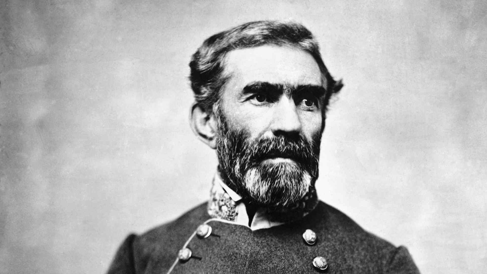 Official portrait of Civil War officer General Braxton Bragg of the Confederate States of America.