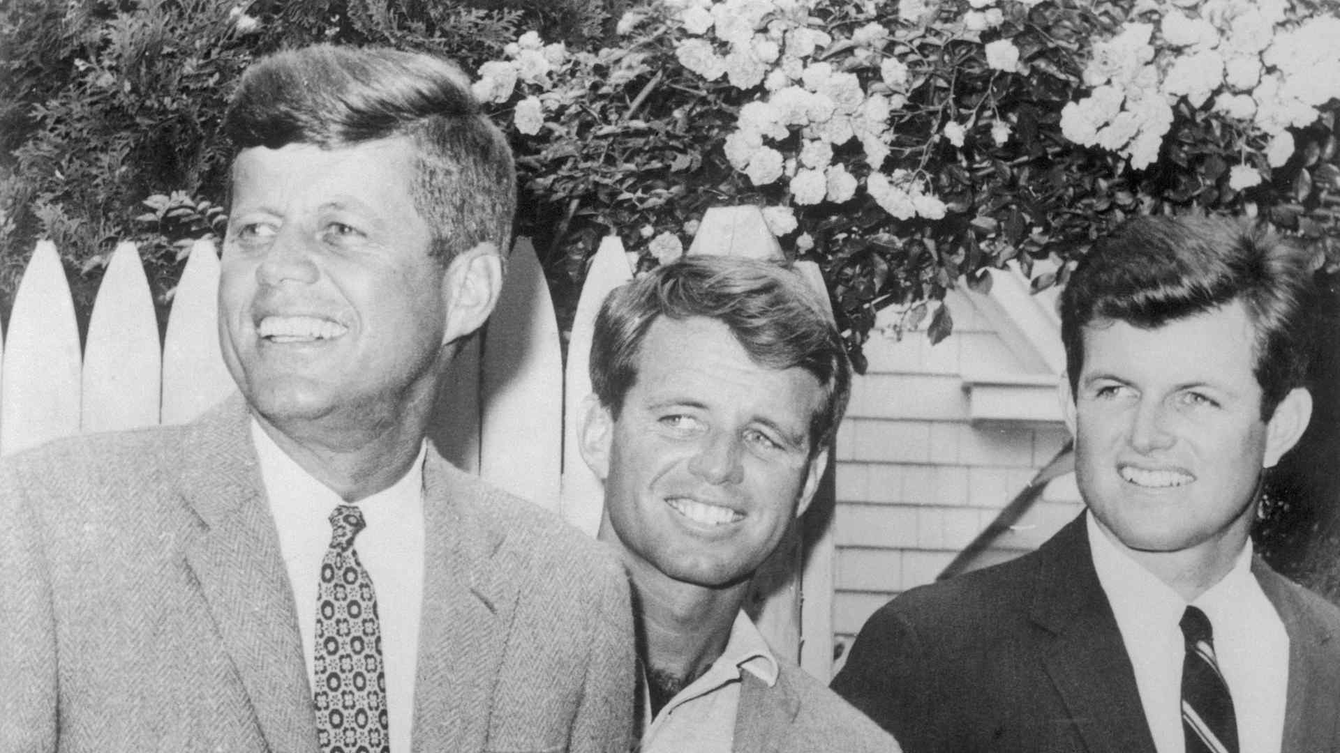 Sen. Edward Kennedy and his brothers, John Kennedy and Robert Kennedy , are shown at Hyannisport, Massachusetts. Being the complete politician is something the Senator learned from his father and brothers.