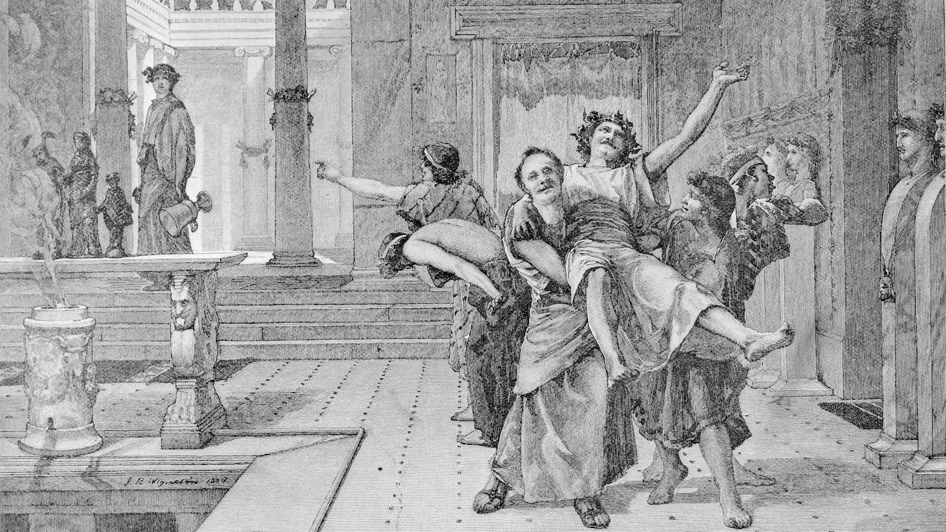 The Roman Saturnalia, an ancient festival celebrated on December 17-24 that consisted of wild merrymaking and people enjoying themselves to the fullest. The day after this festival was adopted by the church as Christmas in an attempt to counteract the effects.