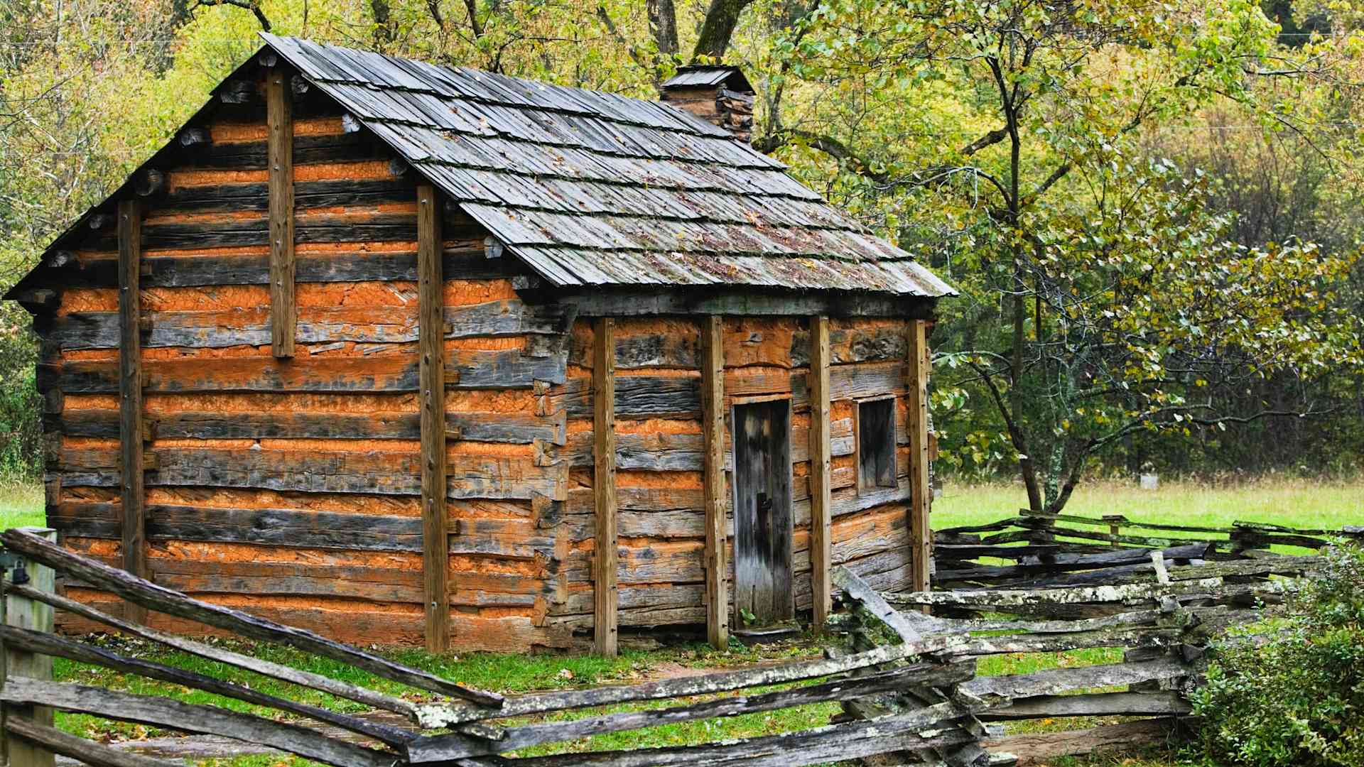 Abraham Lincoln's boyhood log cabin home in Knob Creek, Kentucky