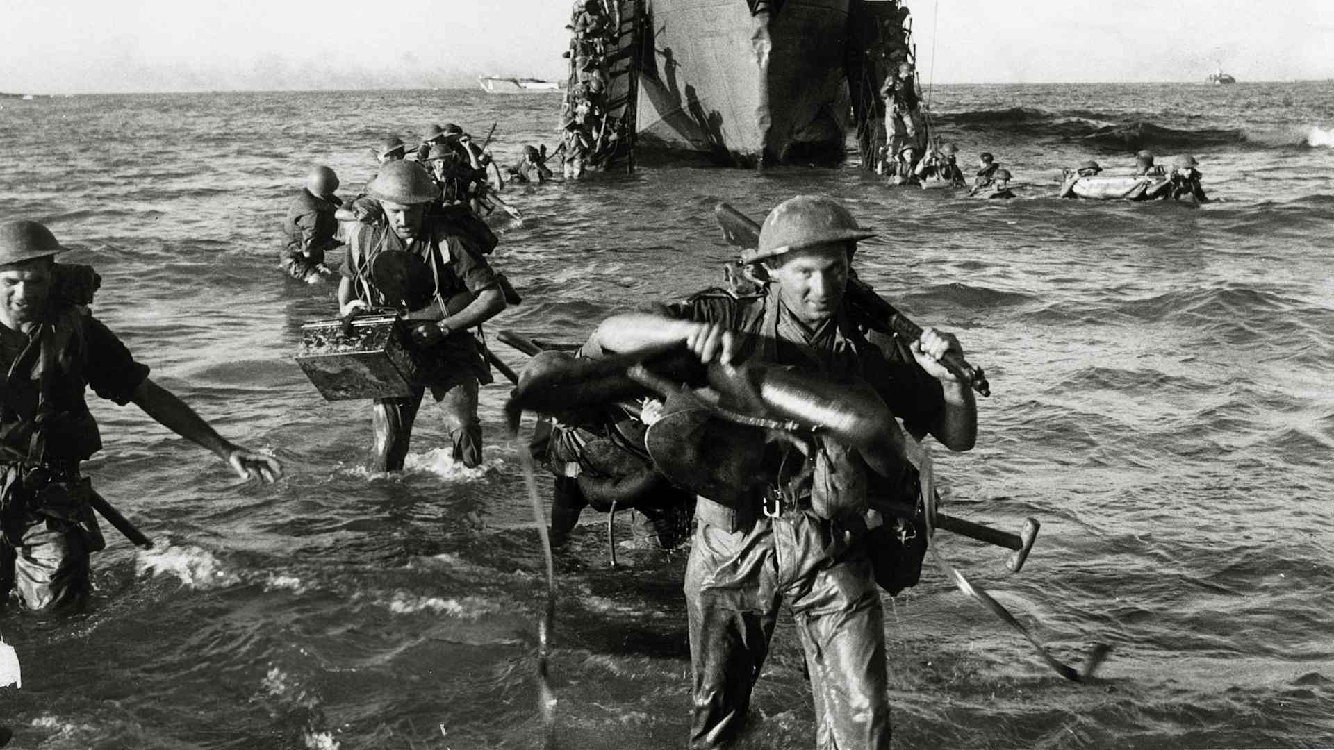 The 1943 Allied invasion of Sicily during WWII.