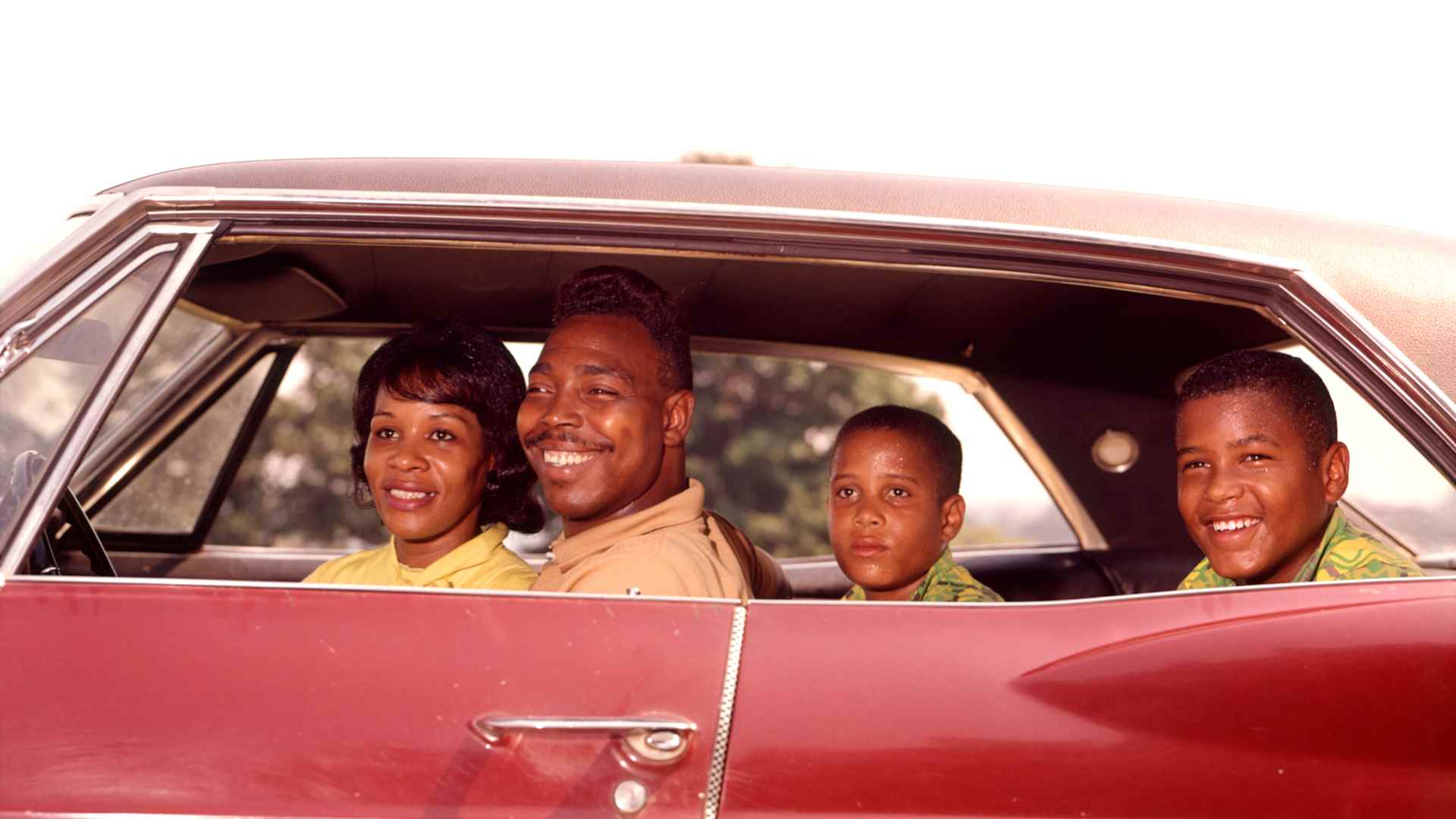 An African American family on the move during the latter half of the Great Migration, circa the 1960s.