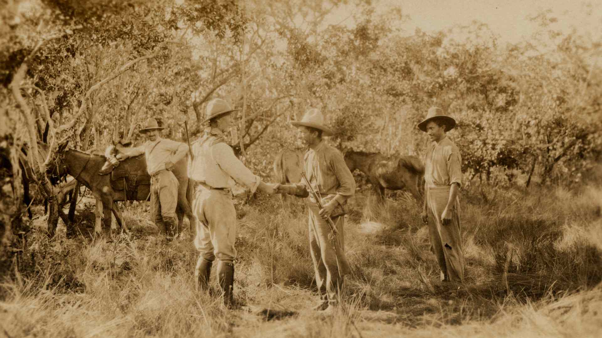 Colonel Percy Fawcett. This photograph may have been taken in Mato Grosso, Brazil, Brazil, 1925. (Photo by Royal Geographical Society via Getty Images)