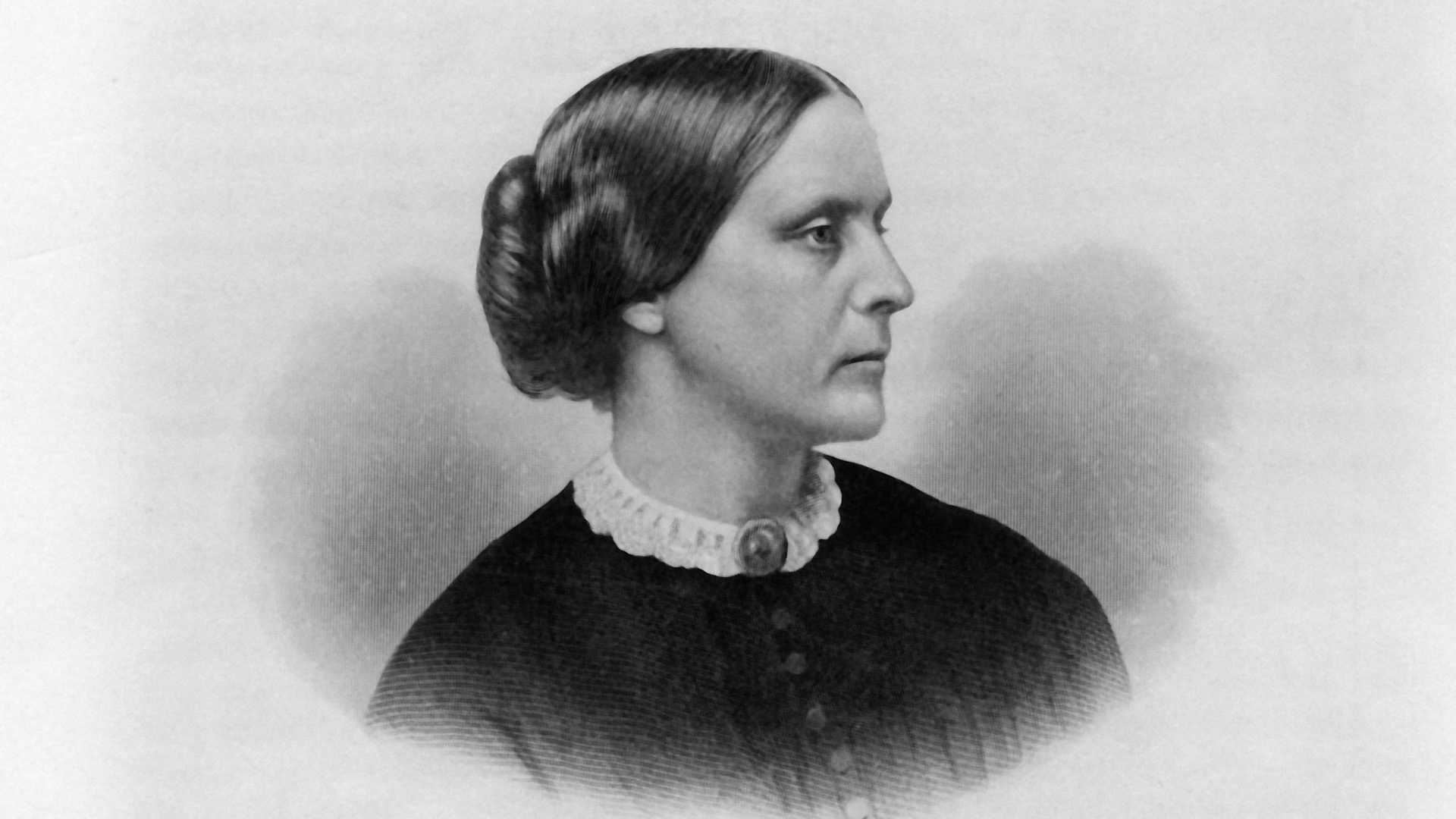 Suffragist and women's rights leader Susan B. Anthony, circa 1857.