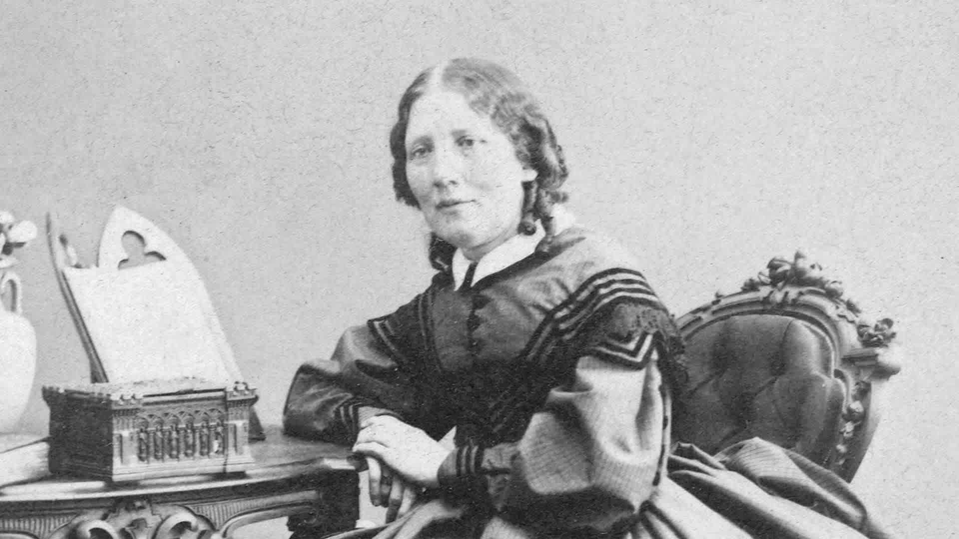 Harriet Beecher Stowe The American author Harriet Beecher Stowe (1811-96). She became famous for her novel Uncle Tom's Cabin (1852) and her most popular books deal with New England life. (Photo by © Hulton-Deutsch Collection/CORBIS/Corbis via Getty Images)