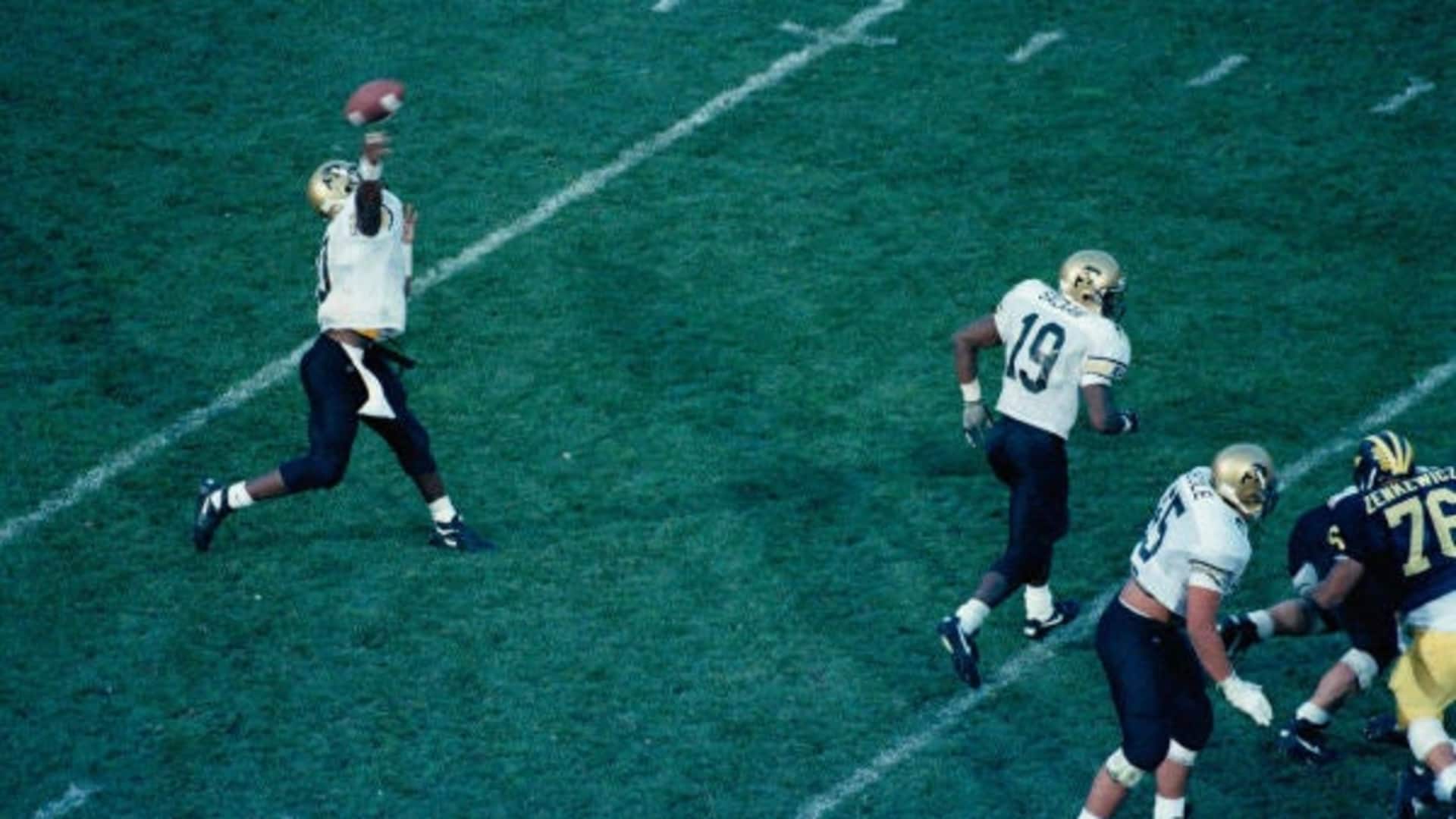 Kordell Stewart's 64-yard touchdown pass against Michigan in 1994
