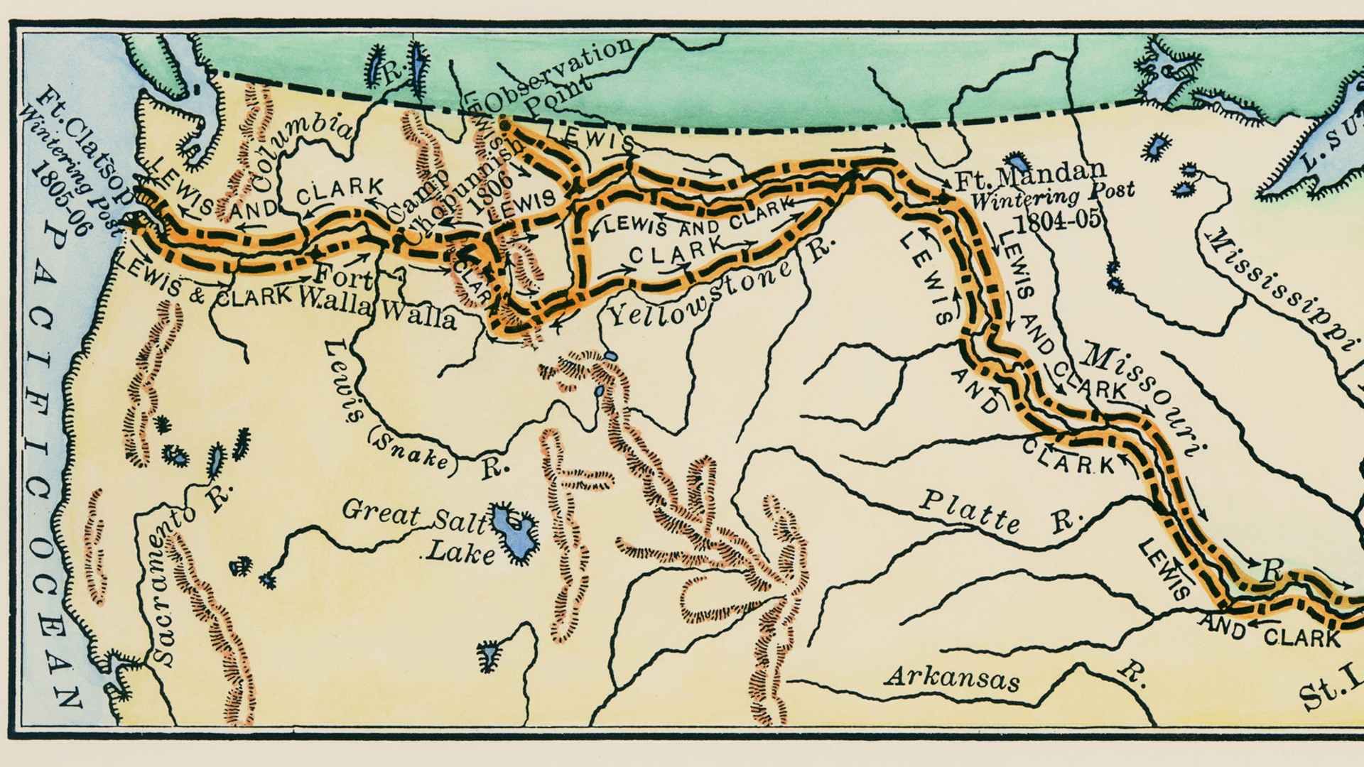 Lewis and Clark Expedition Route