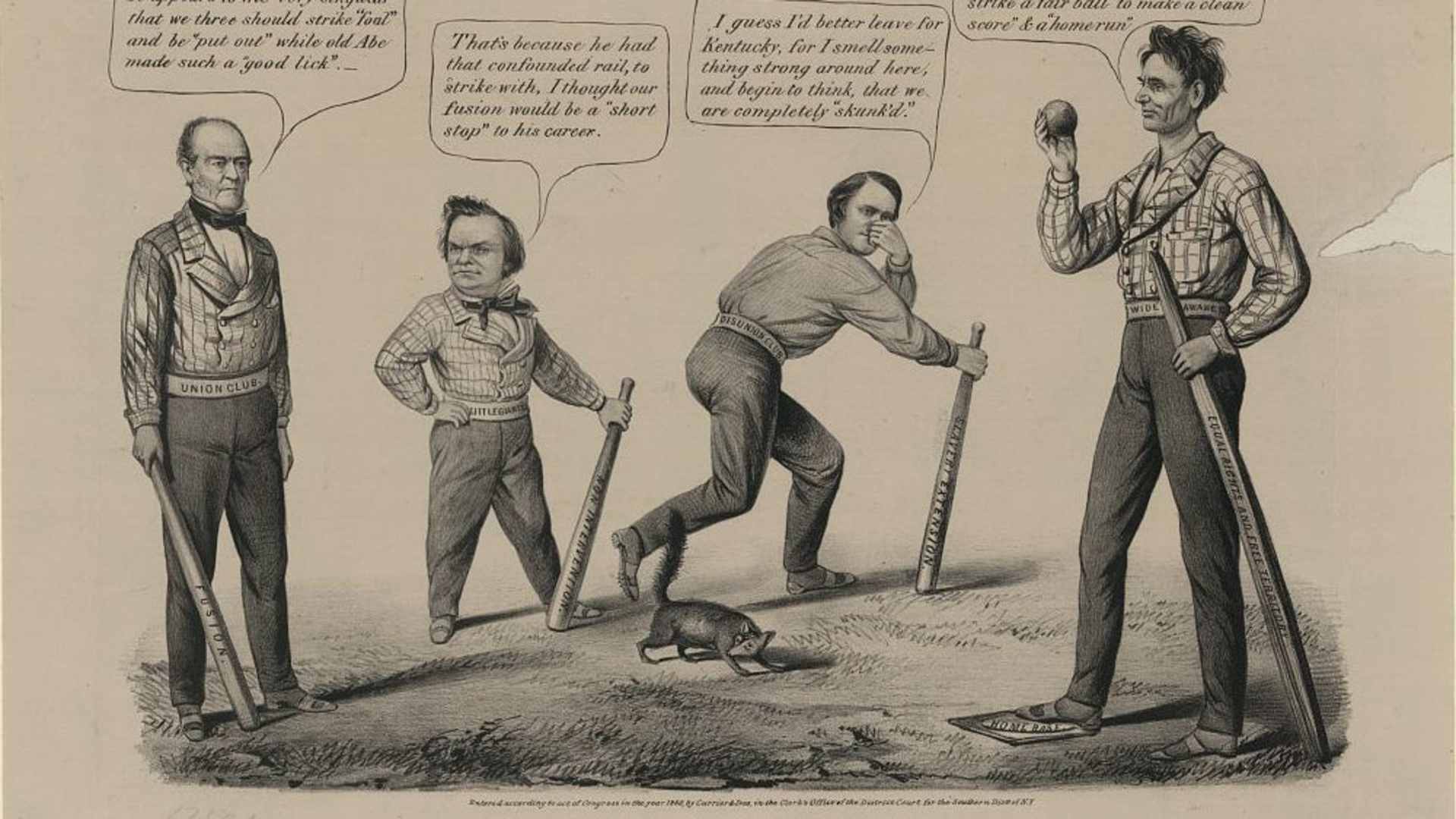 The national game. Three "outs" and one "run"