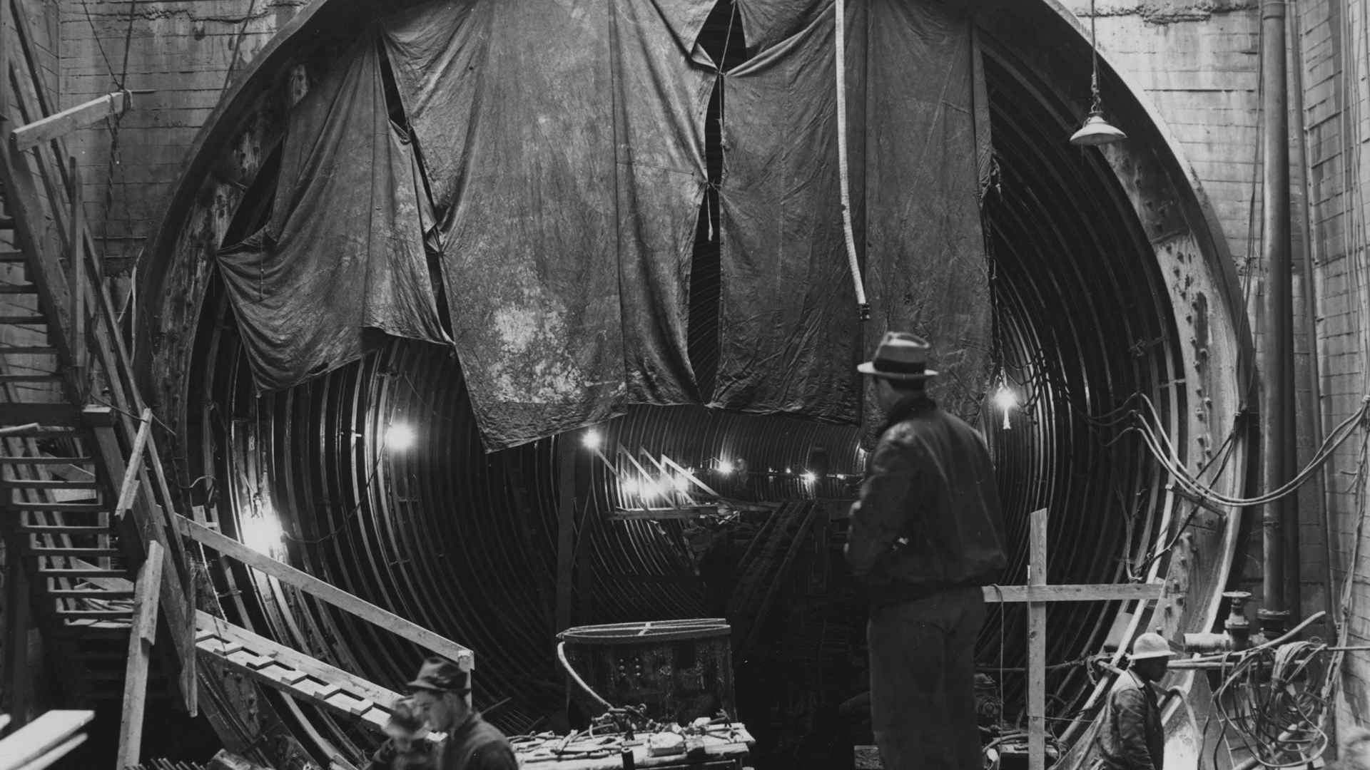 9 New Deal Infrastructure Projects That Changed America, Lincoln Tunnel construction