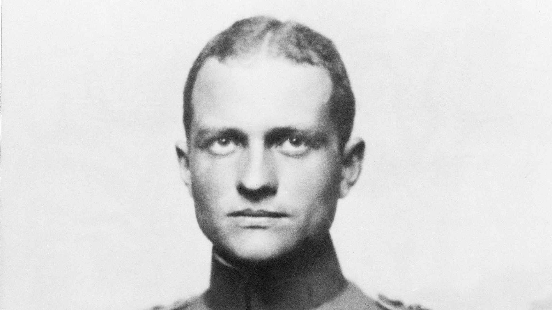 German fighter pilot Manfred Baron of Richthofen. Photography. around 1916.