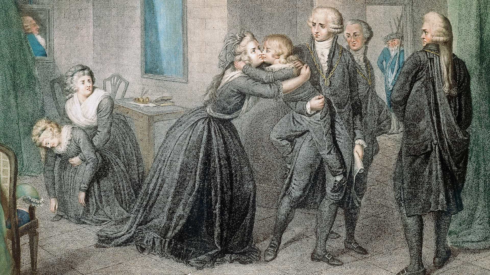 Louis XVII being taken away from his mother, Marie Antoinette
