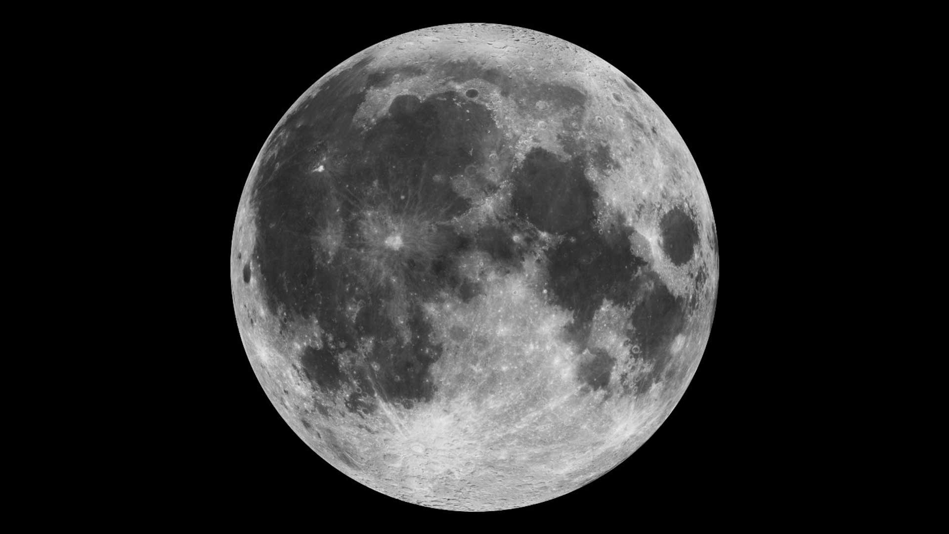 A 2017 composite image of the moon.