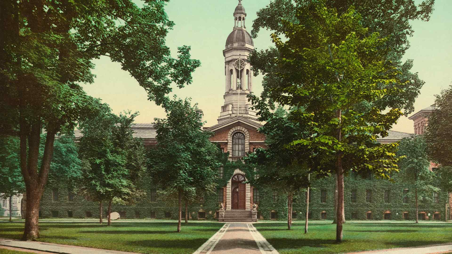 Nassau Hall, Princeton University, Princeton, New Jersey, USA, Detroit Publishing Company, 1903