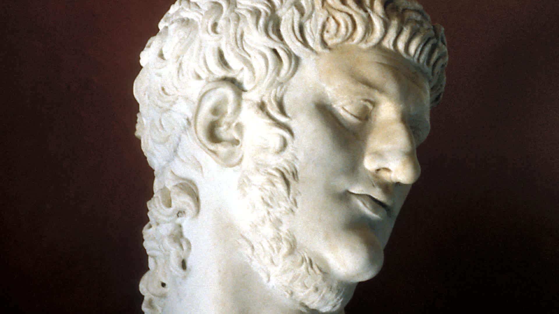 Marble bust of Nero, Roman, c54. Artist: NeroMarble bust of Nero, Roman, c54 (Photo by Ann Ronan Pictures/Print Collector/Getty Images)