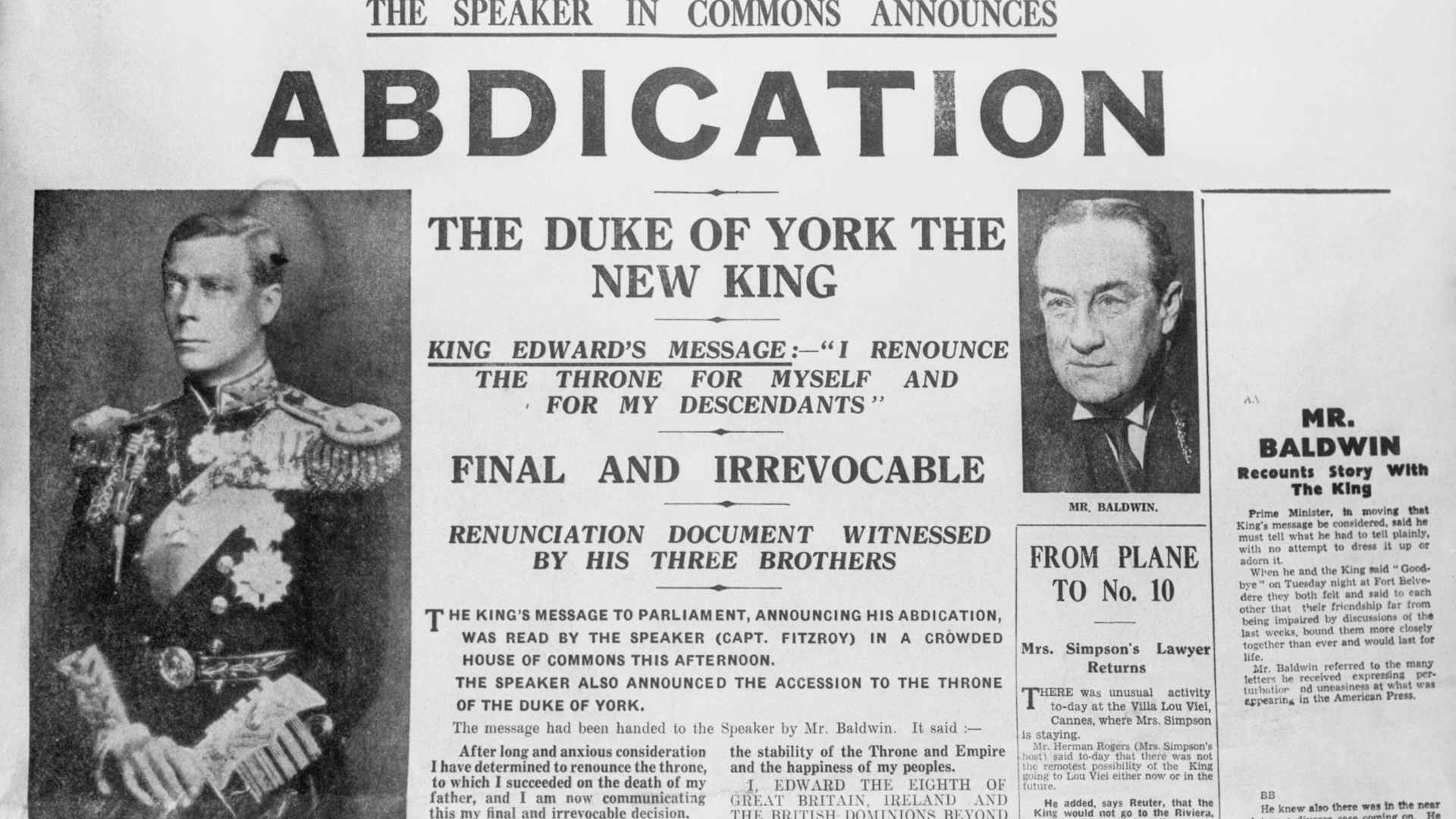 Abdication of King Edward