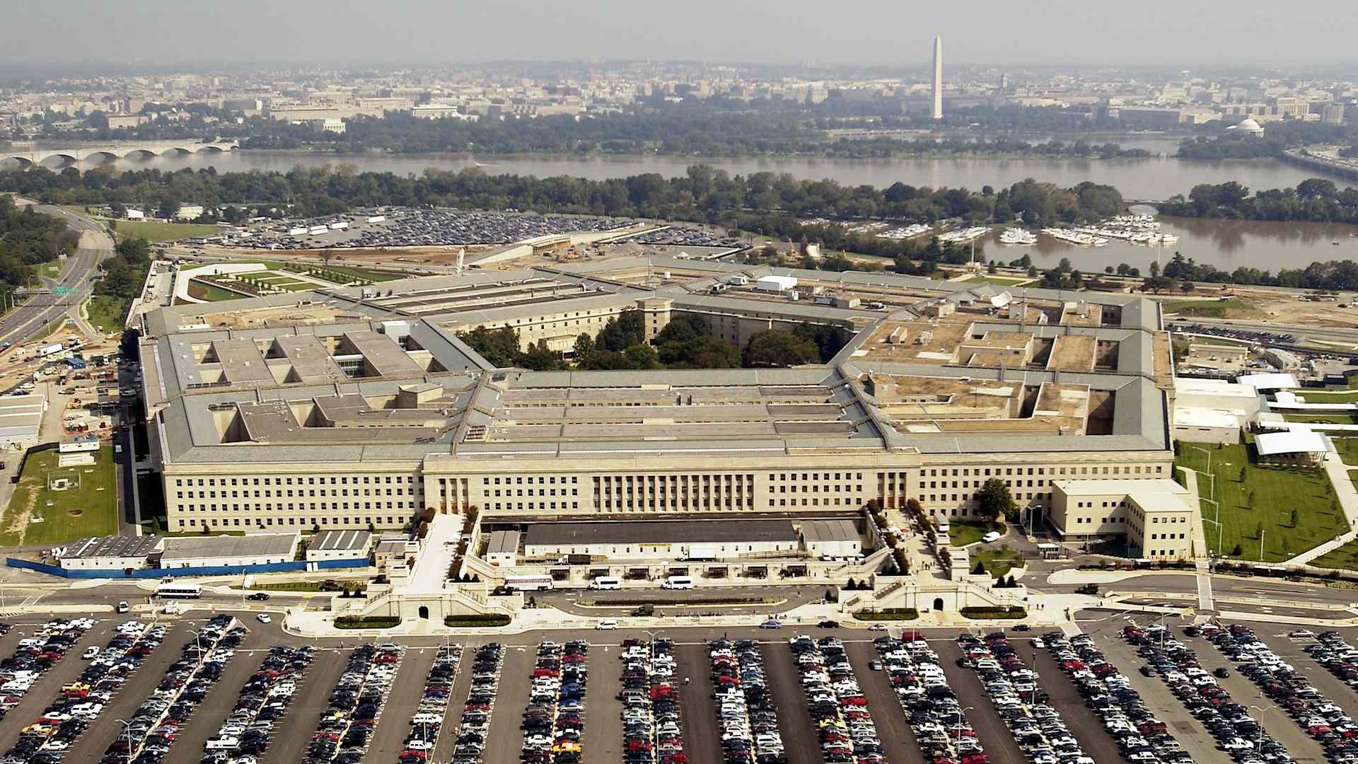 Aerial photo of the Pentagon in Arlington, Virginia on September 26, 2003.