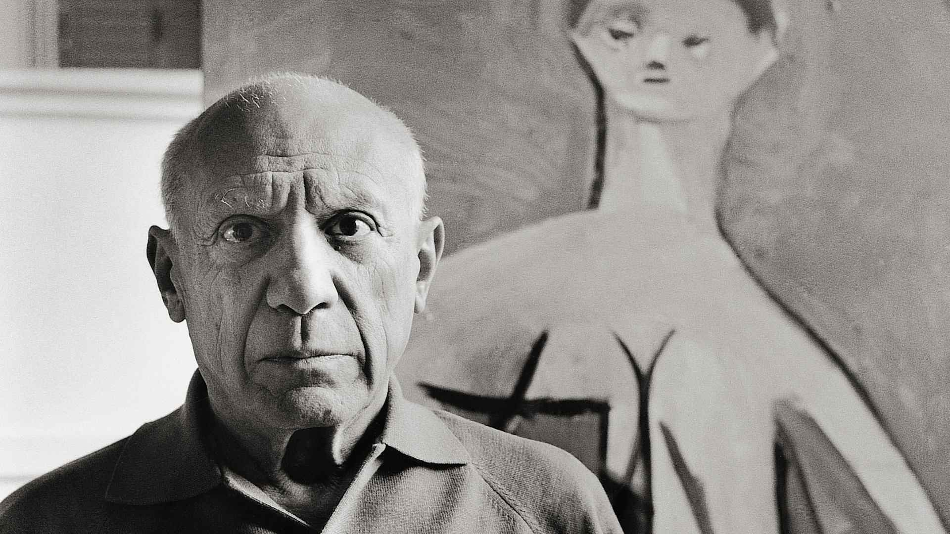 Pablo Picasso in his mansion "La Californie" in Cannes.