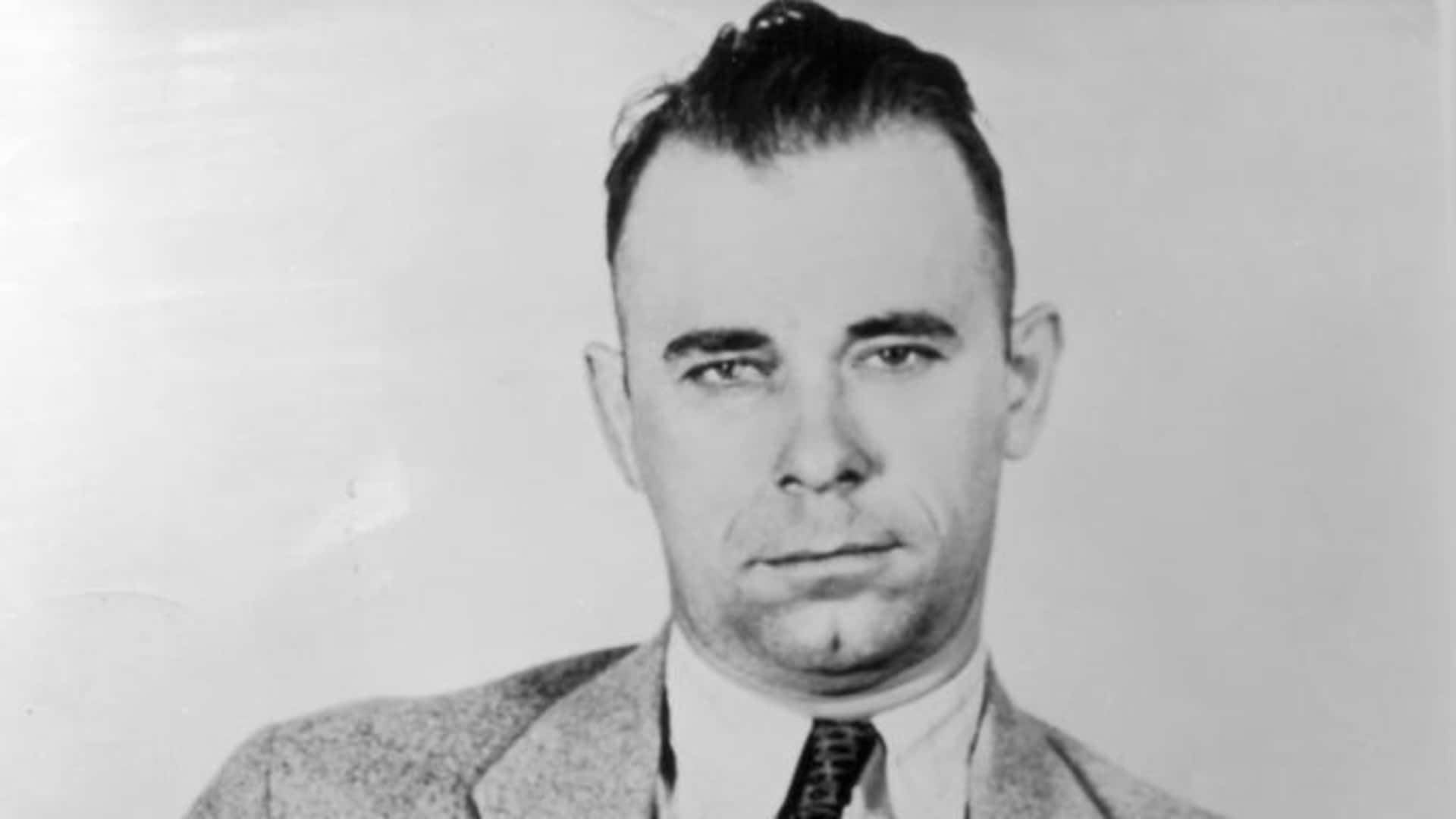 Portrait of American criminal gang leader and bank robber John Dillinger.  (Credit: American Stock/Getty Images)