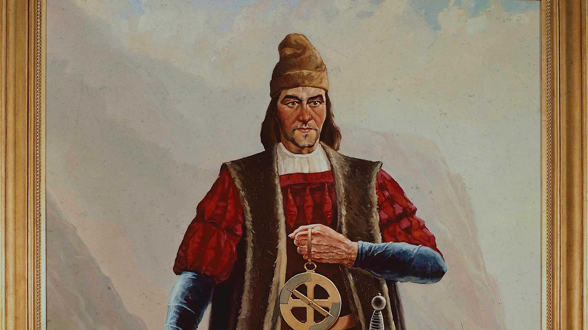 Painting of Bartolomeu Dias (Portugal, 1457-Cape of Good Hope, 1500), cartographer and navigator