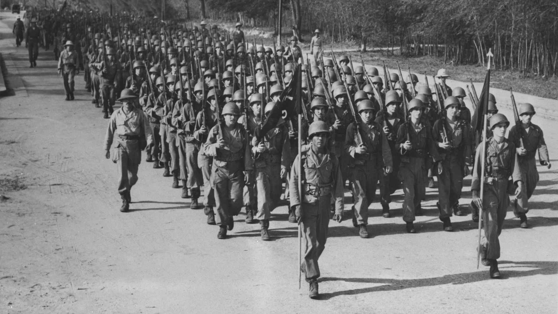 Training Of The "Fighting 65th" Of Puerto RicoAfter their training period, these Puerto Rican soldiers will be ready for action and a chance to live up to the inspiring war record of the "Fighting 65th" in Korea. (Photo by Bettmann Archive/Getty Images)