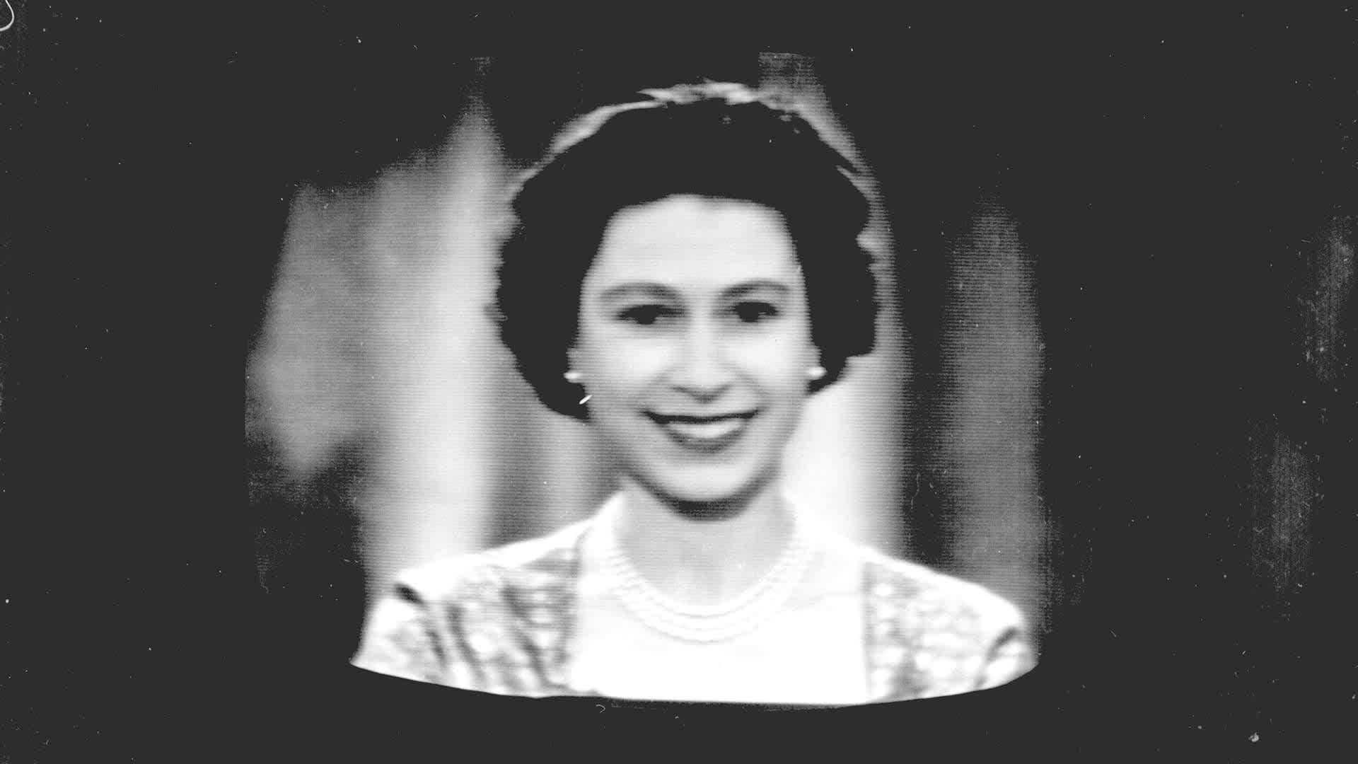 Queen Elizabeth ll delivers her Christmas speech at Buckingham Palace on December 25, 1957 in London, England.