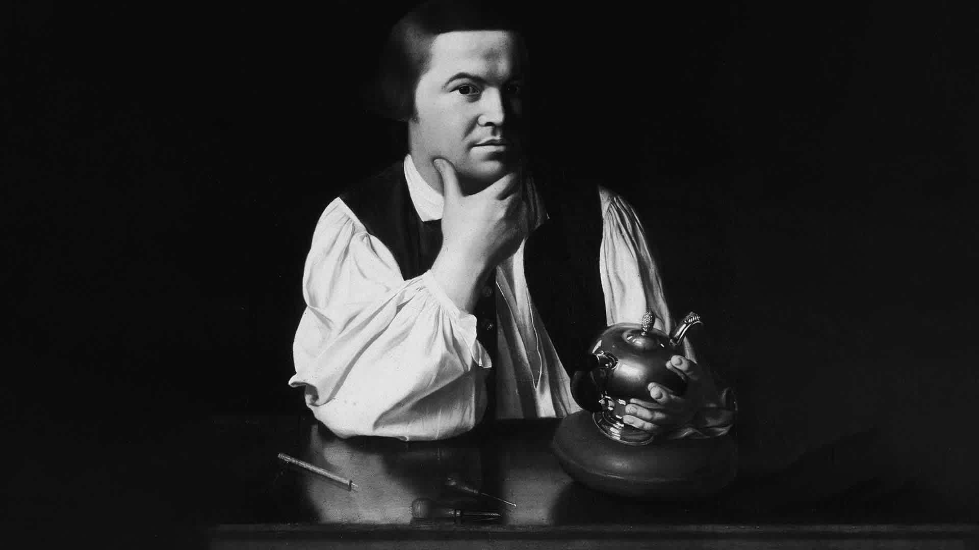 Portrait of American silversmith, engraver, and Revolutionary patriot Paul Revere.
