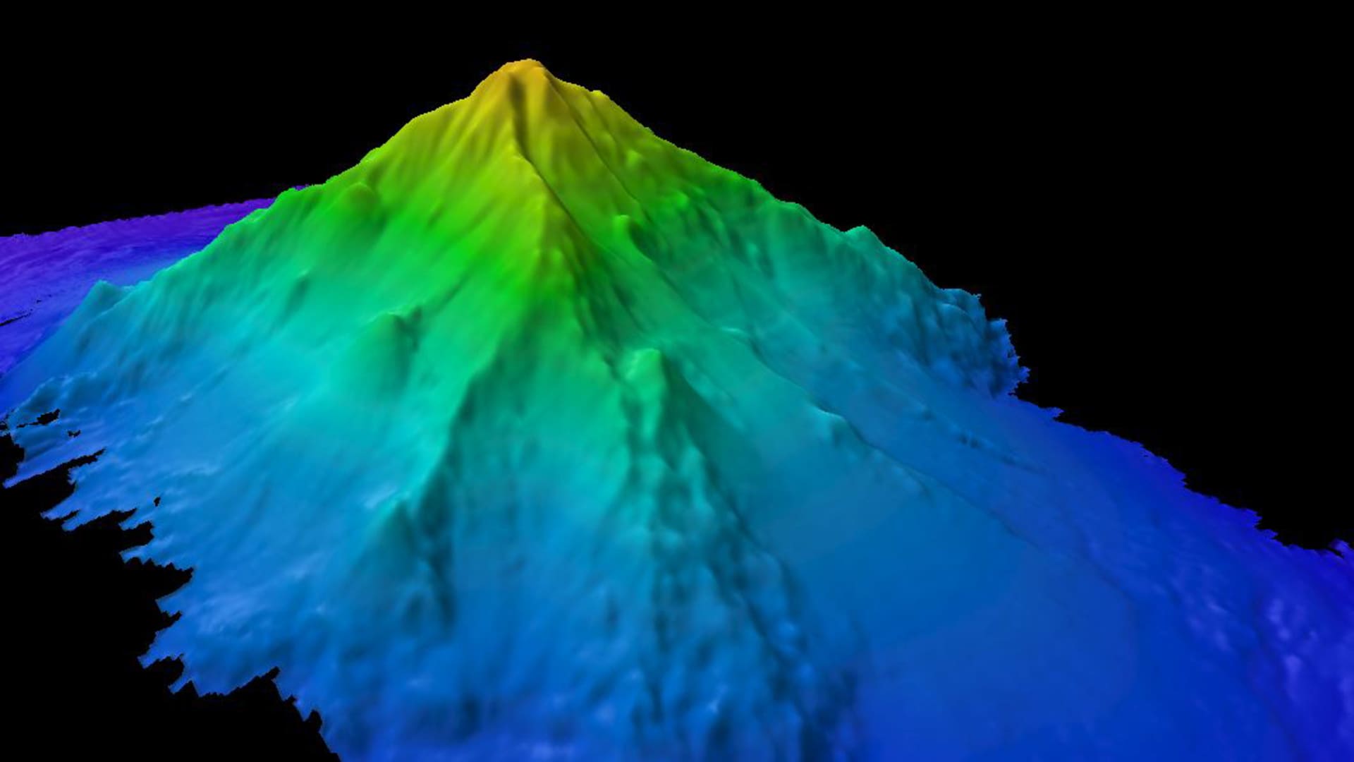 Underwater seamount.
