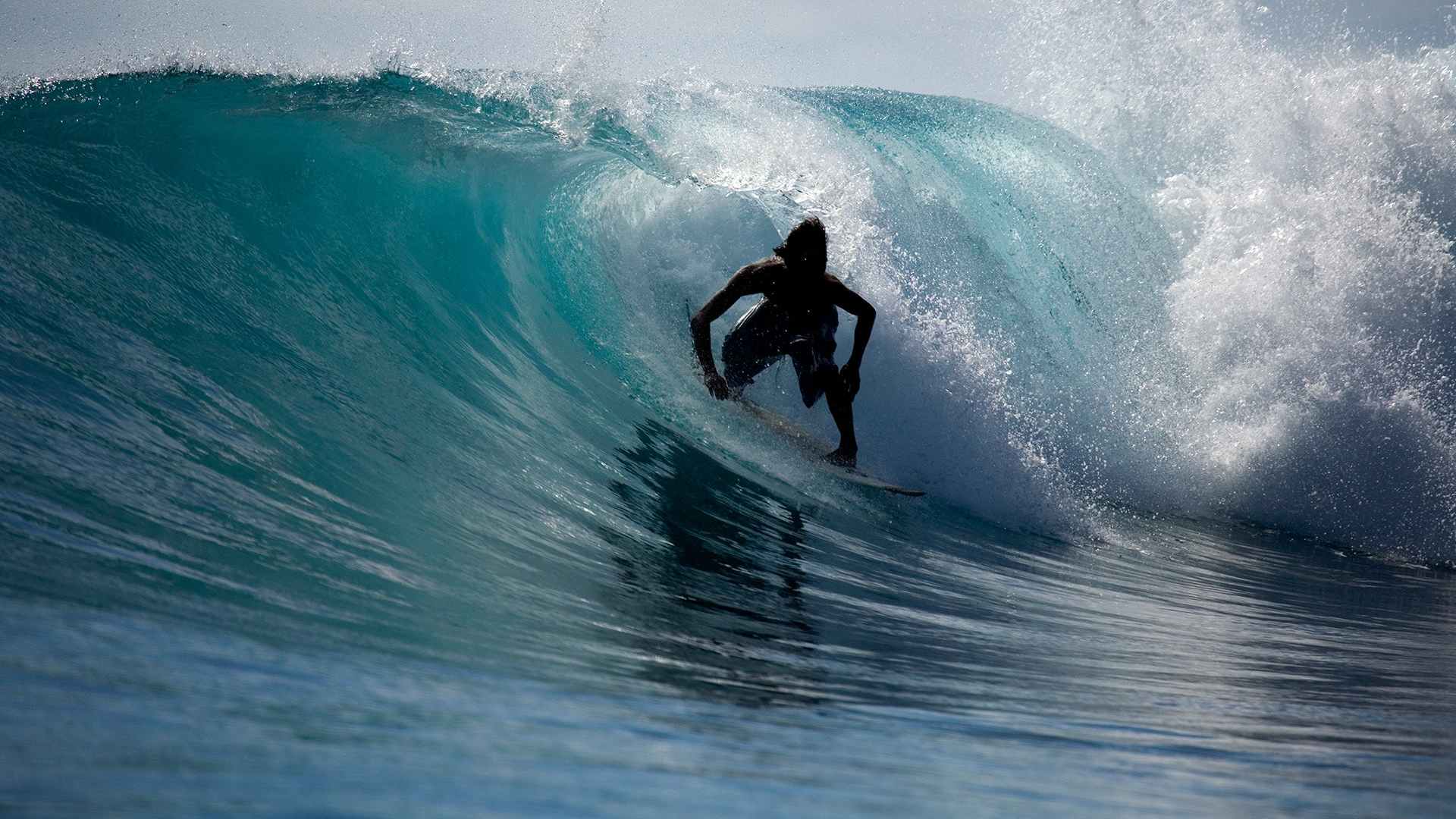 A surfer in Hawaii.