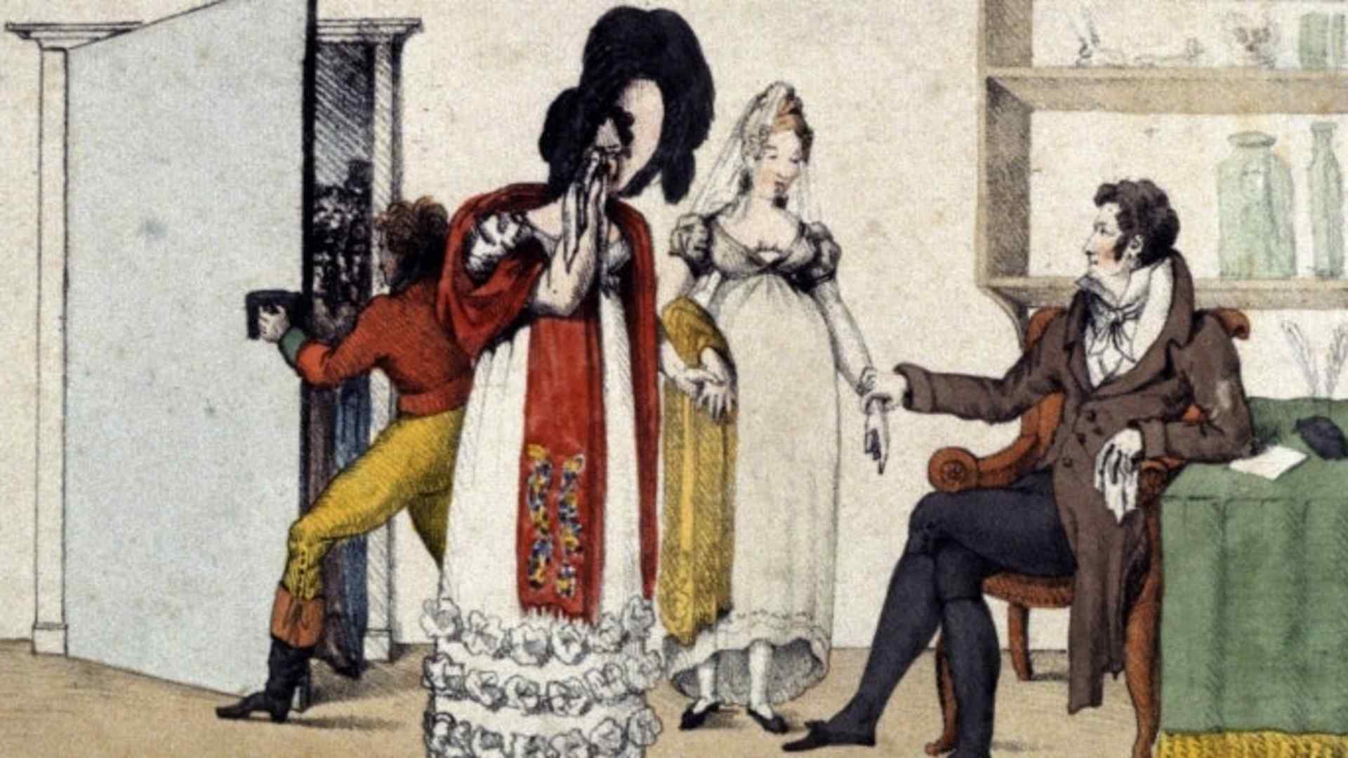 An illustration of a consultation with a back-street abortionist due to the new laws and scandal surrounding abortions. (Credit: CCI/REX/Shutterstock)