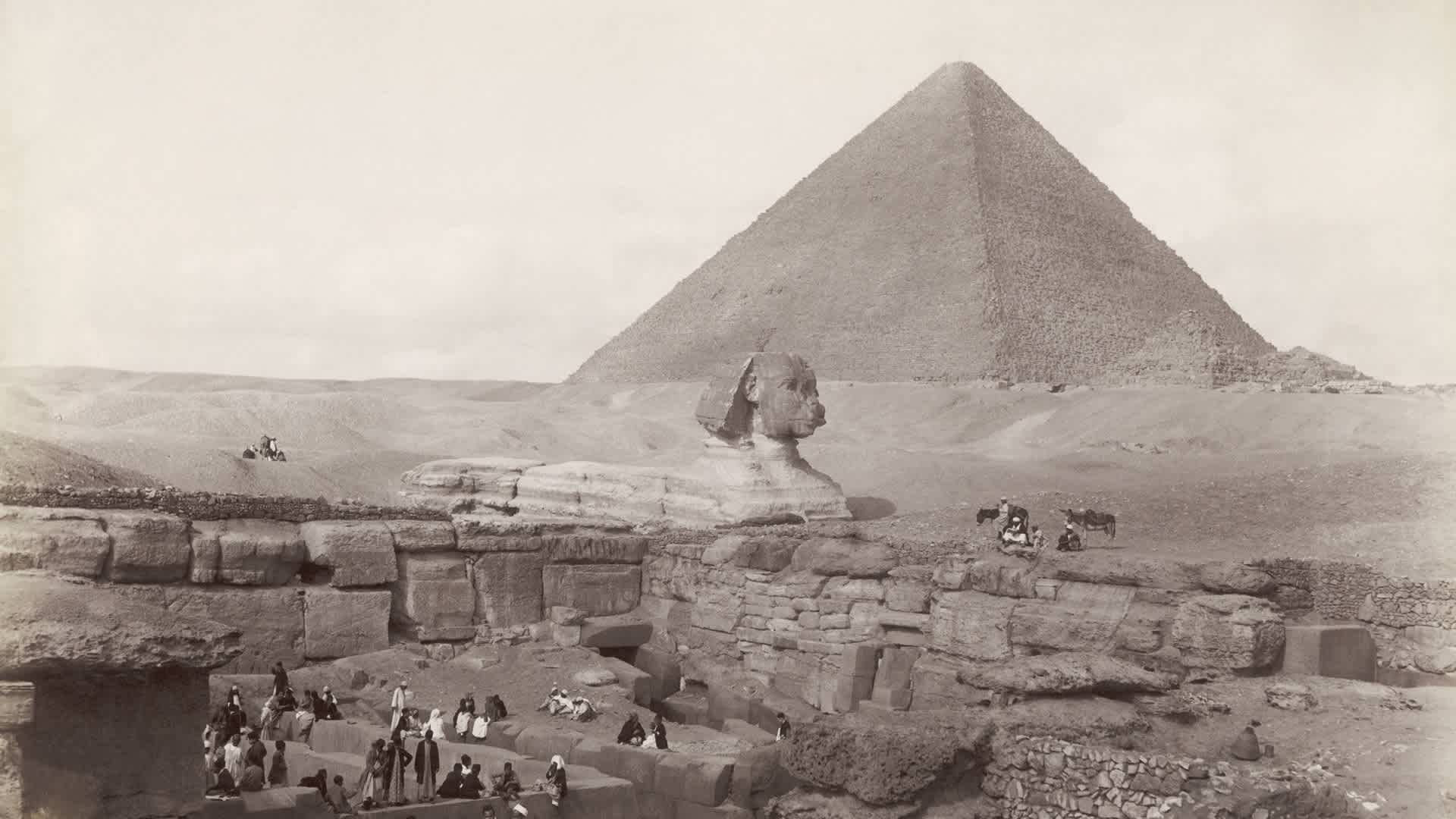 Sphinx and the Great Pyramid, Giza