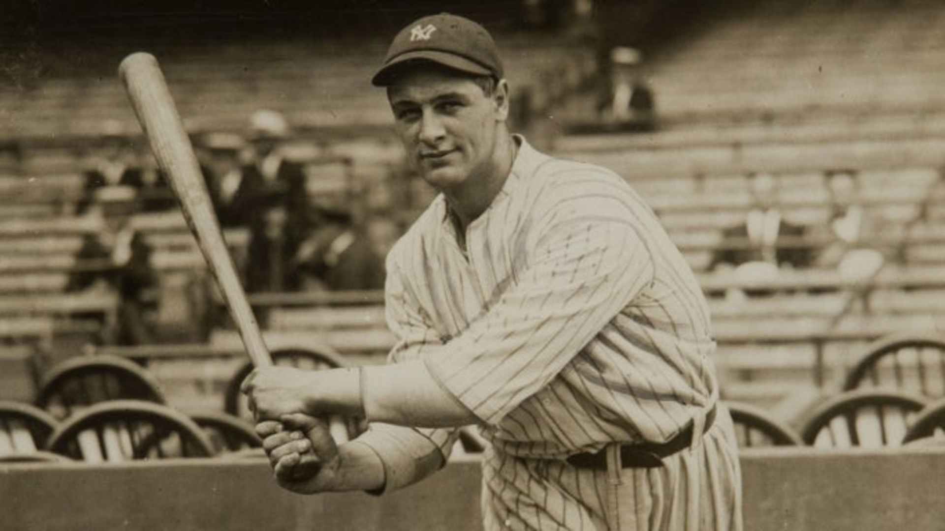 Lou Gehrig when he was introduced as a new player of the New York Yankees.