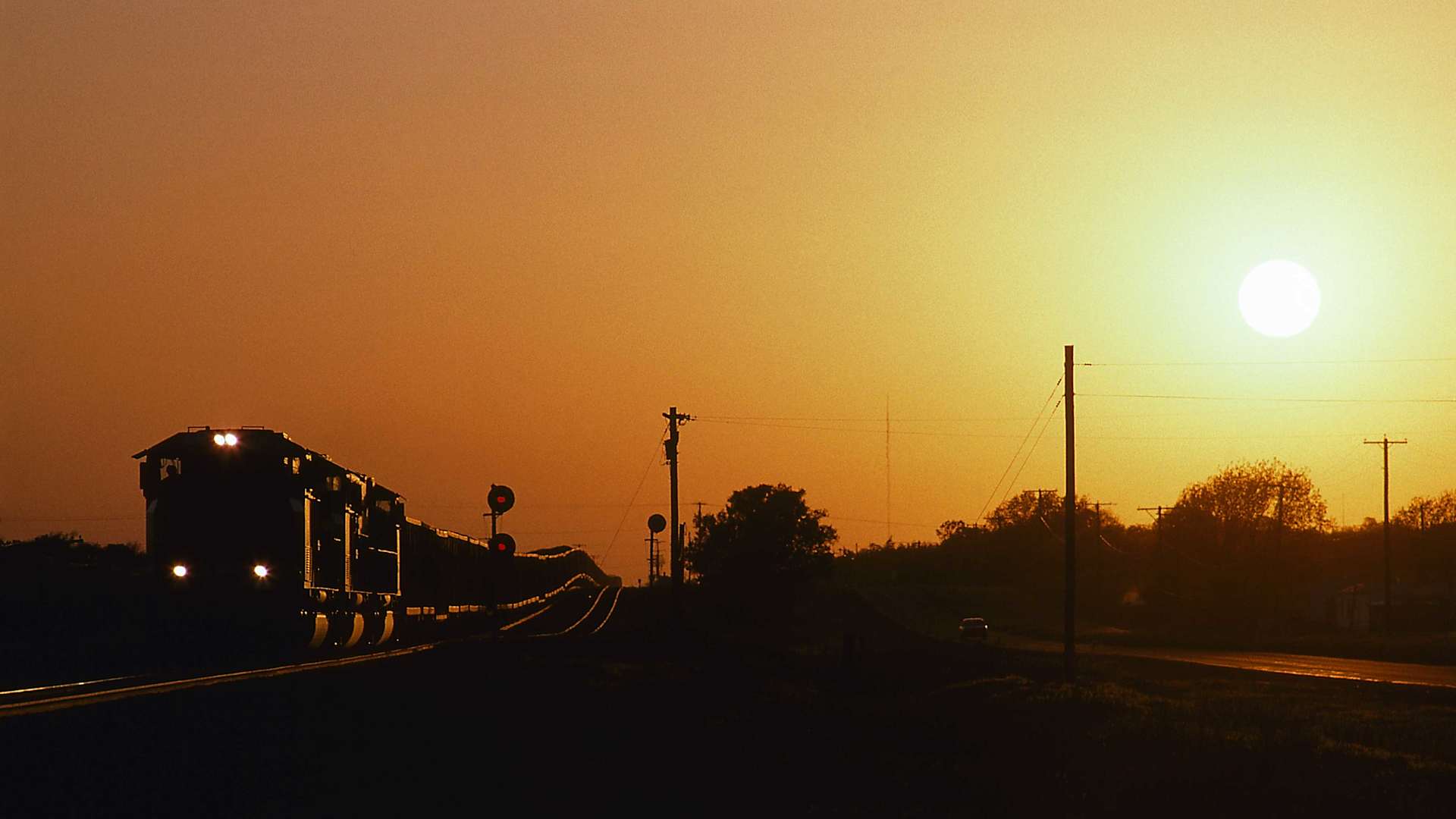 A train along the Texas countryside. (Credit: Tom Danneman/Getty Images)