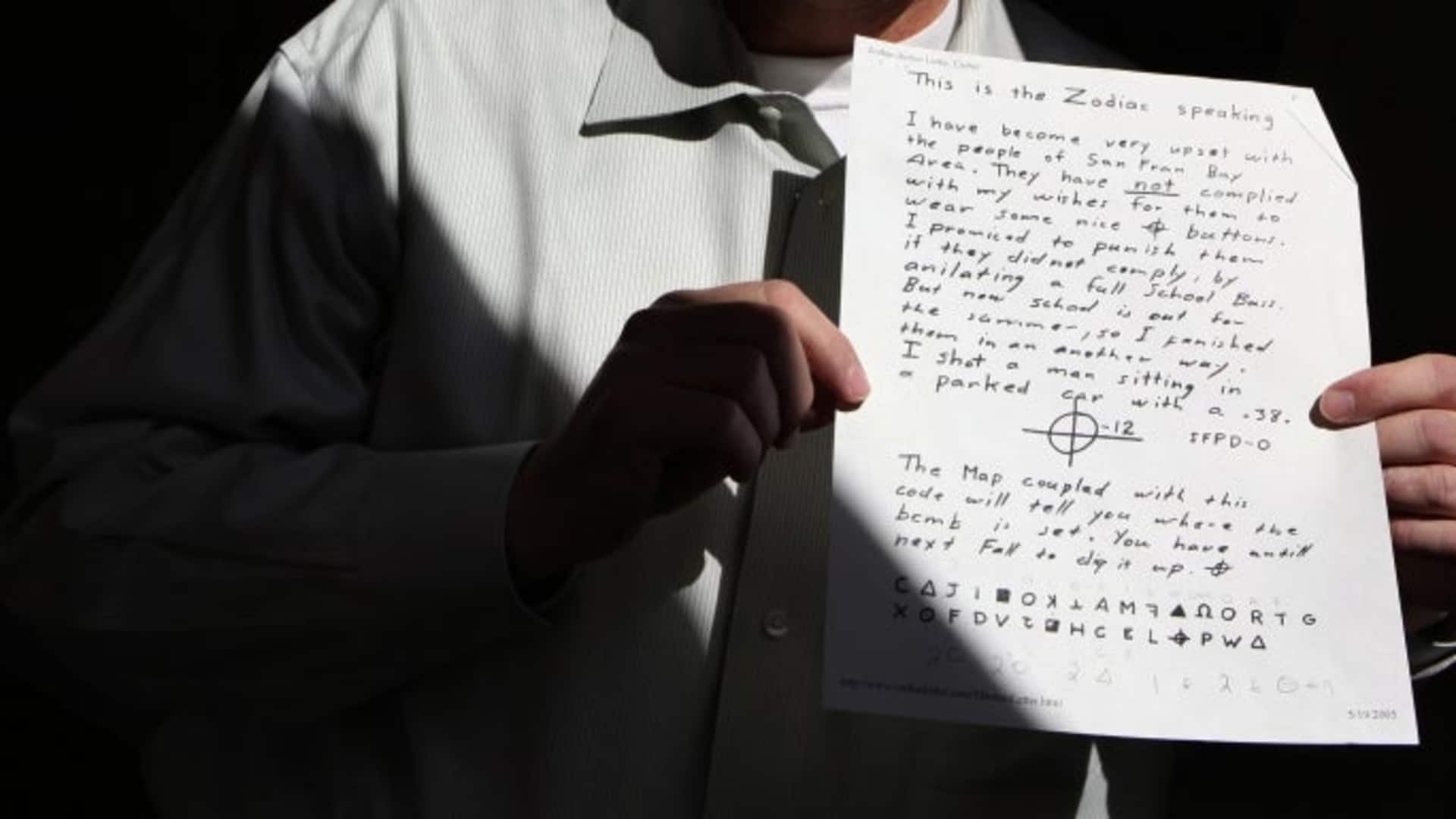 Many people have taken an interest in trying to solve the cryptograms left behind by the Zodiac, puzzles that that many believe may contain his identity and other vital information about him.
