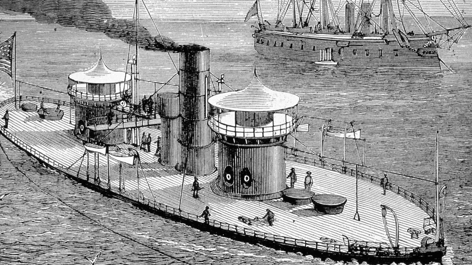 The Union Naval vessel 'San Jacinto' captures two Confederate commissioners traveling on the British mail steamer 'Trent' from Havana to Europe during the American Civil War.