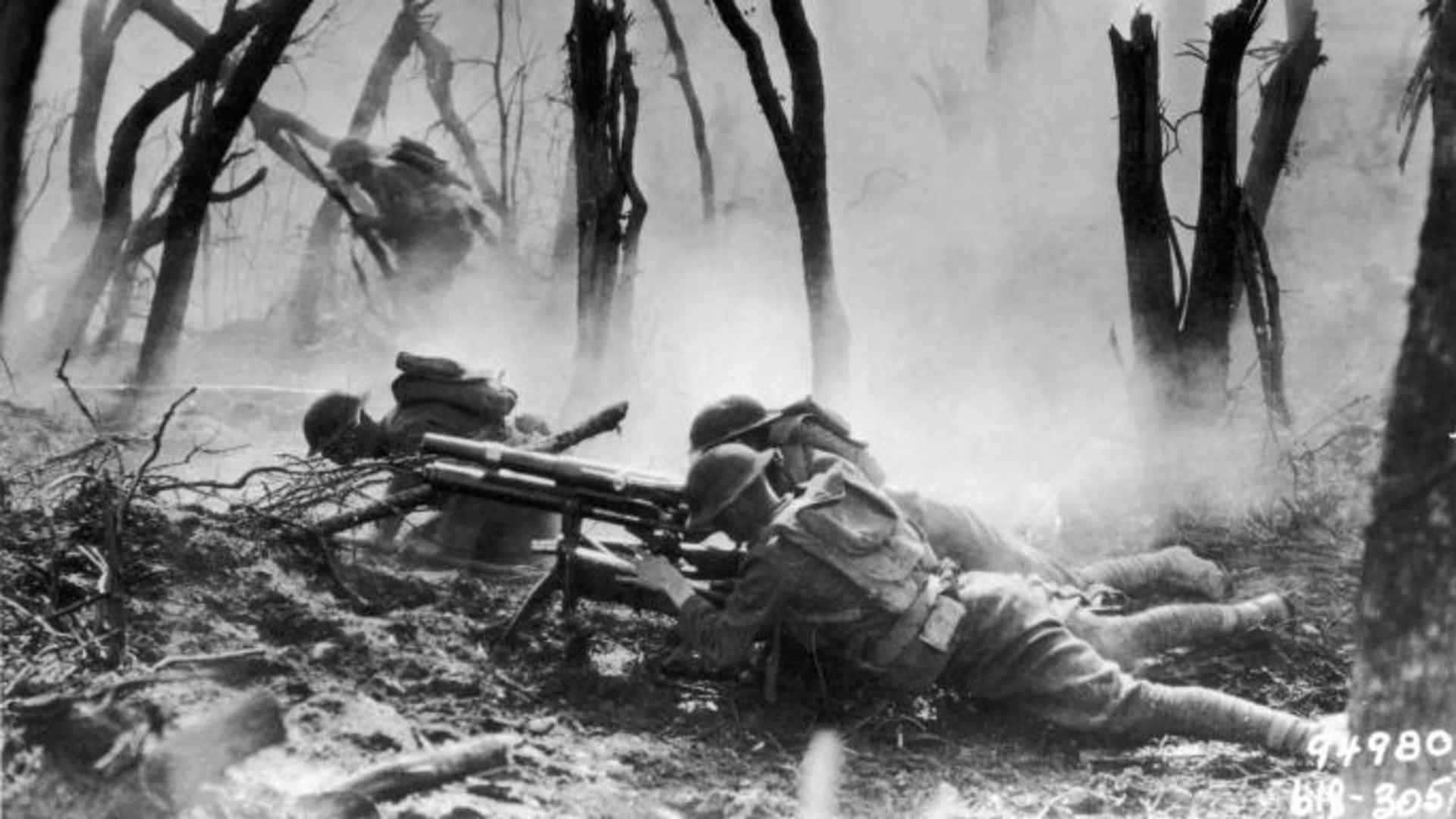 U.S. forces pinned down in the Argonne Forest.
