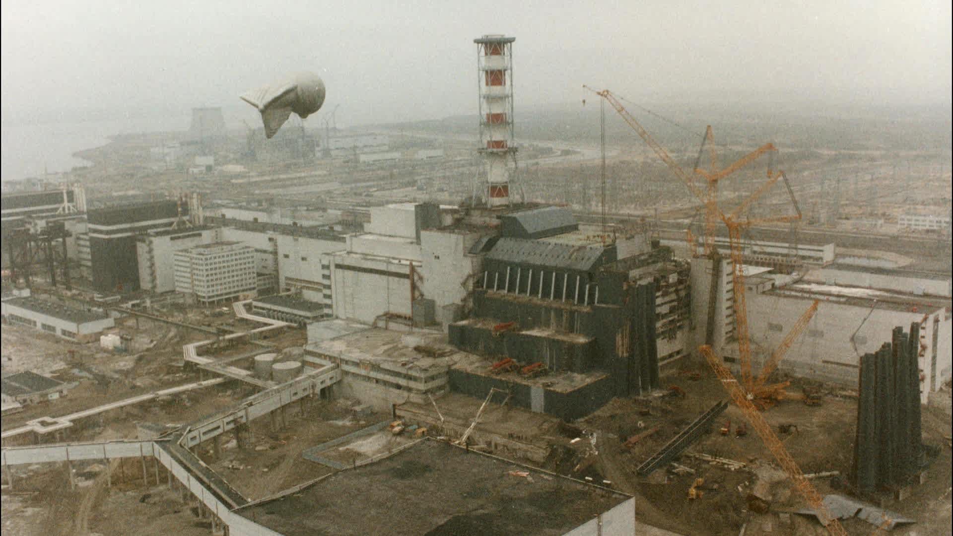 A view of the Chernobyl Nuclear power after the explosion on April 26, 1986 in Chernobyl, Ukraine.