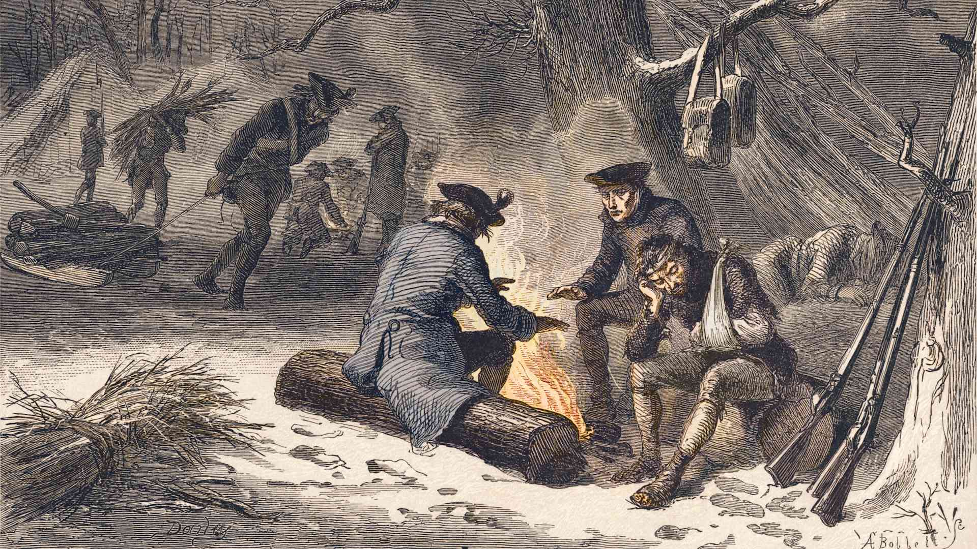 American troops at Valley Forge