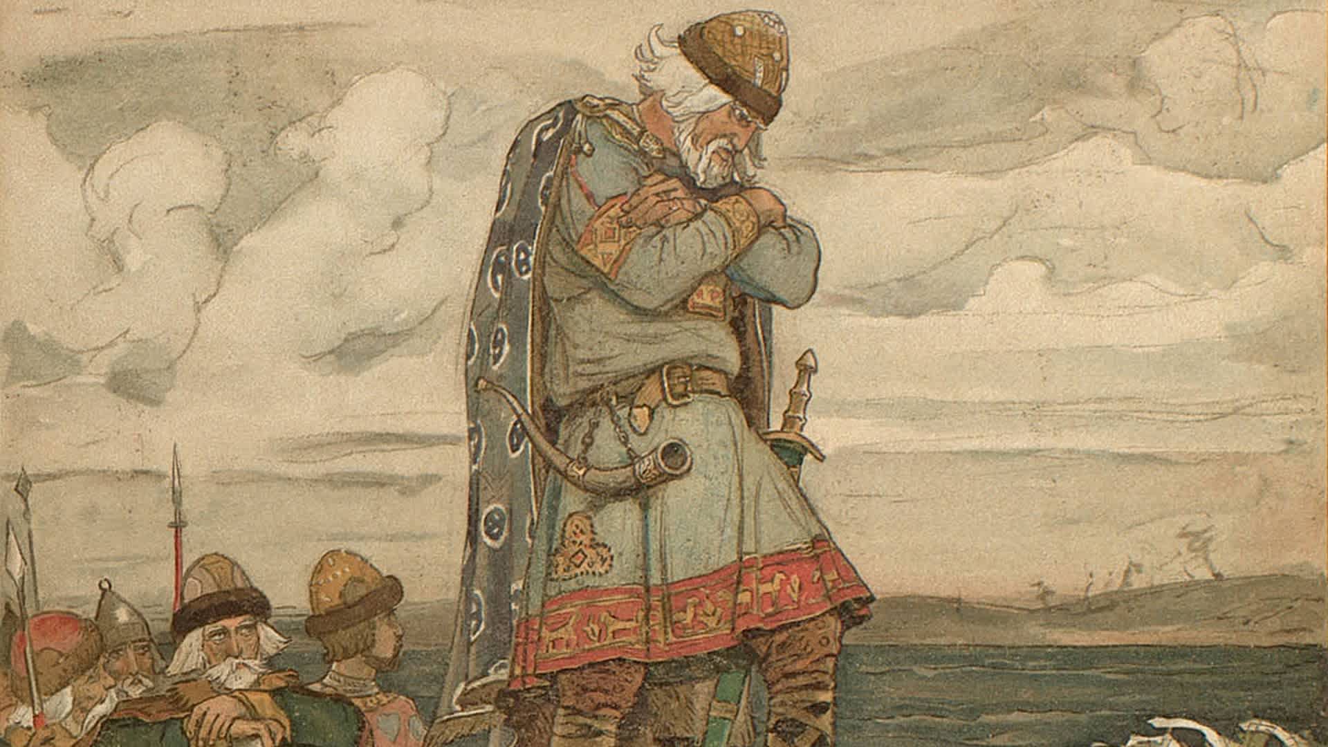 An illustration of Prince Oleg.